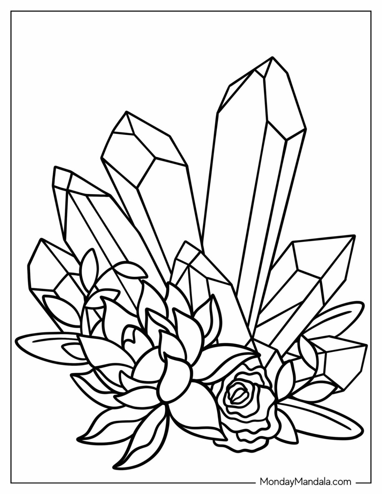 20 Crystal Coloring Pages Free PDF Printables