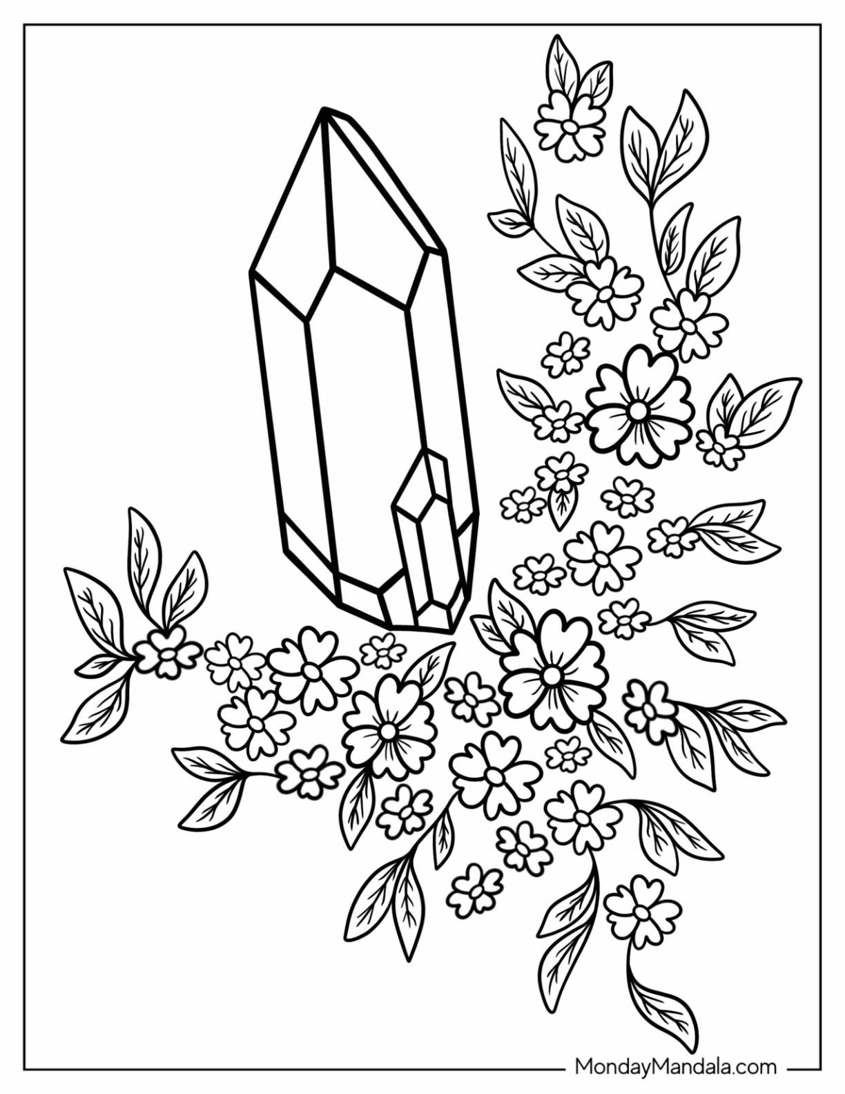20 Crystal Coloring Pages Free PDF Printables