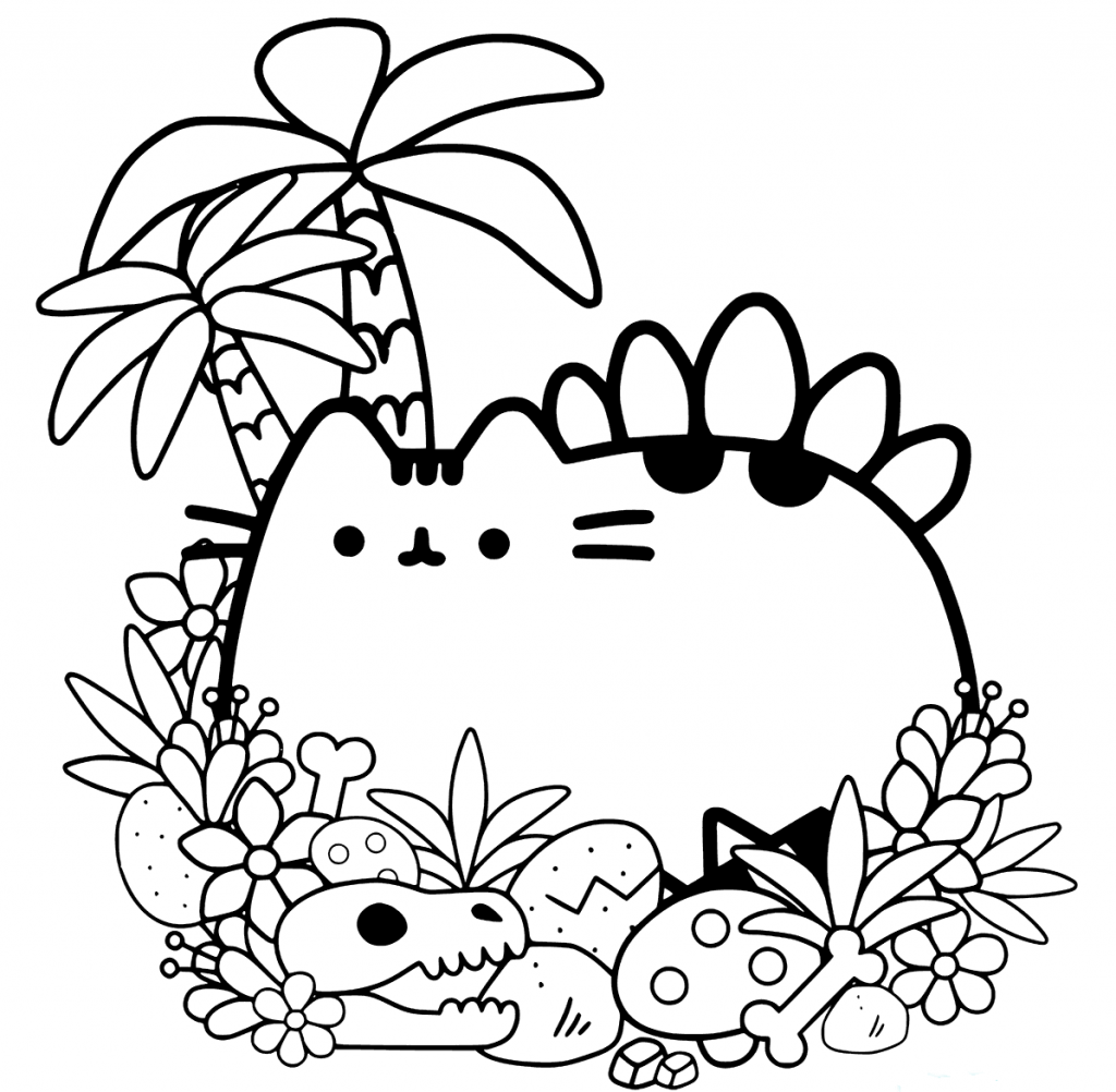 Pusheen Coloring Pages Free