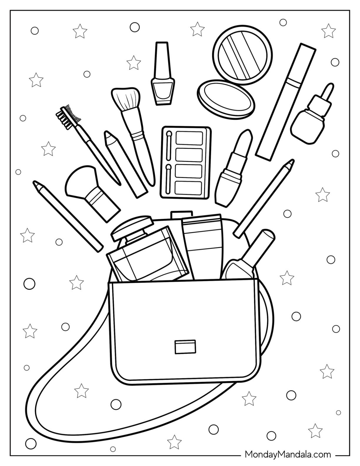 20 Makeup Coloring Pages Free PDF Printables