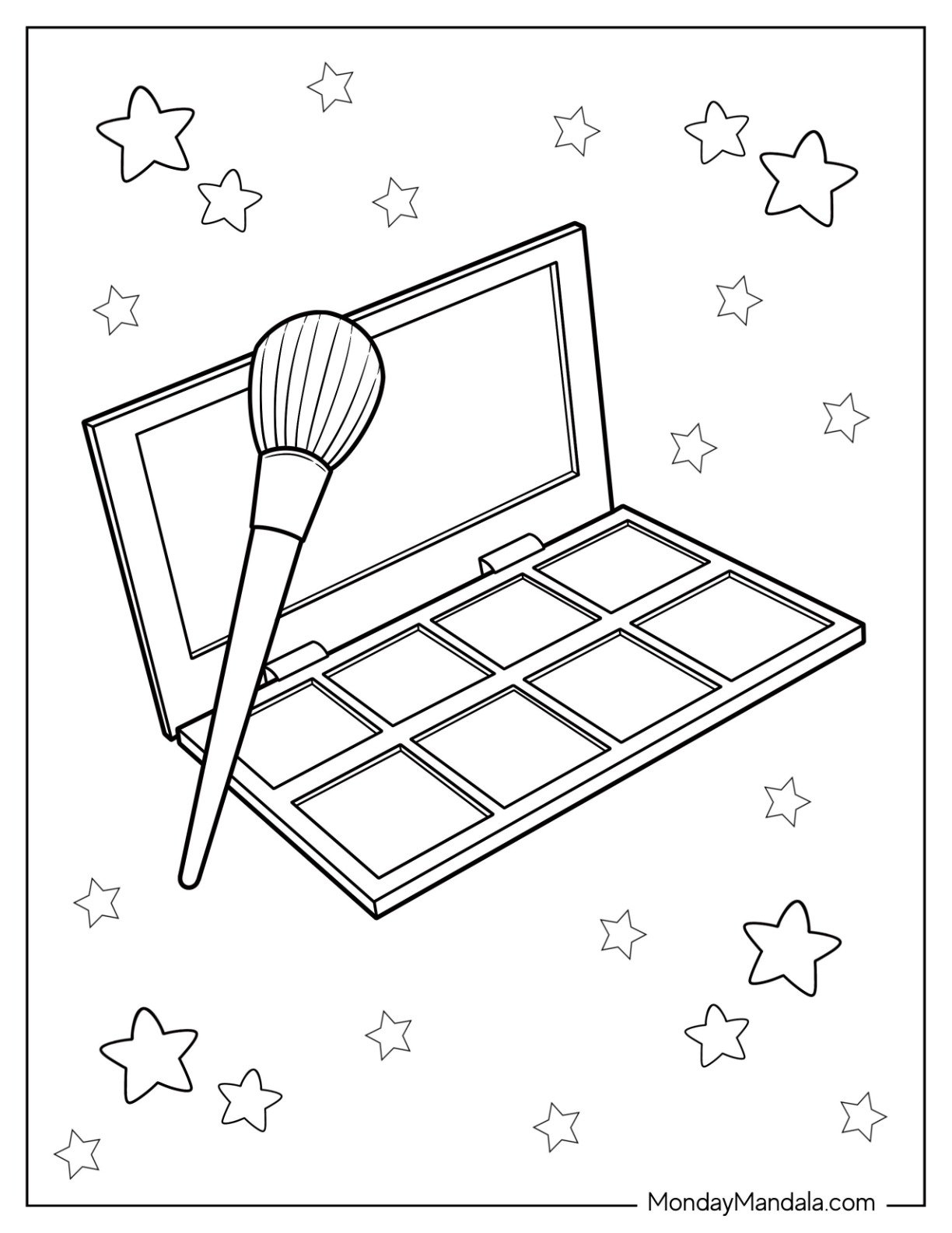 20 Makeup Coloring Pages Free PDF Printables