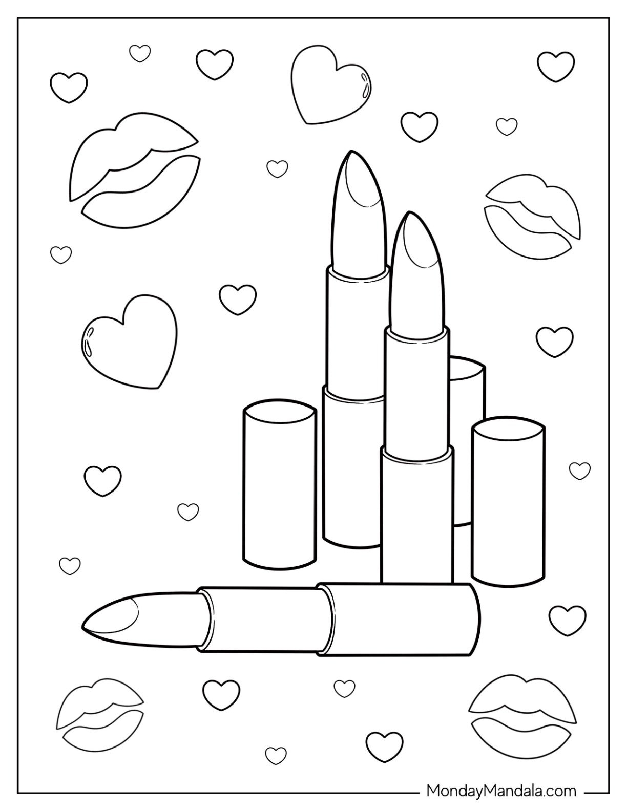 Makeup Coloring Pages