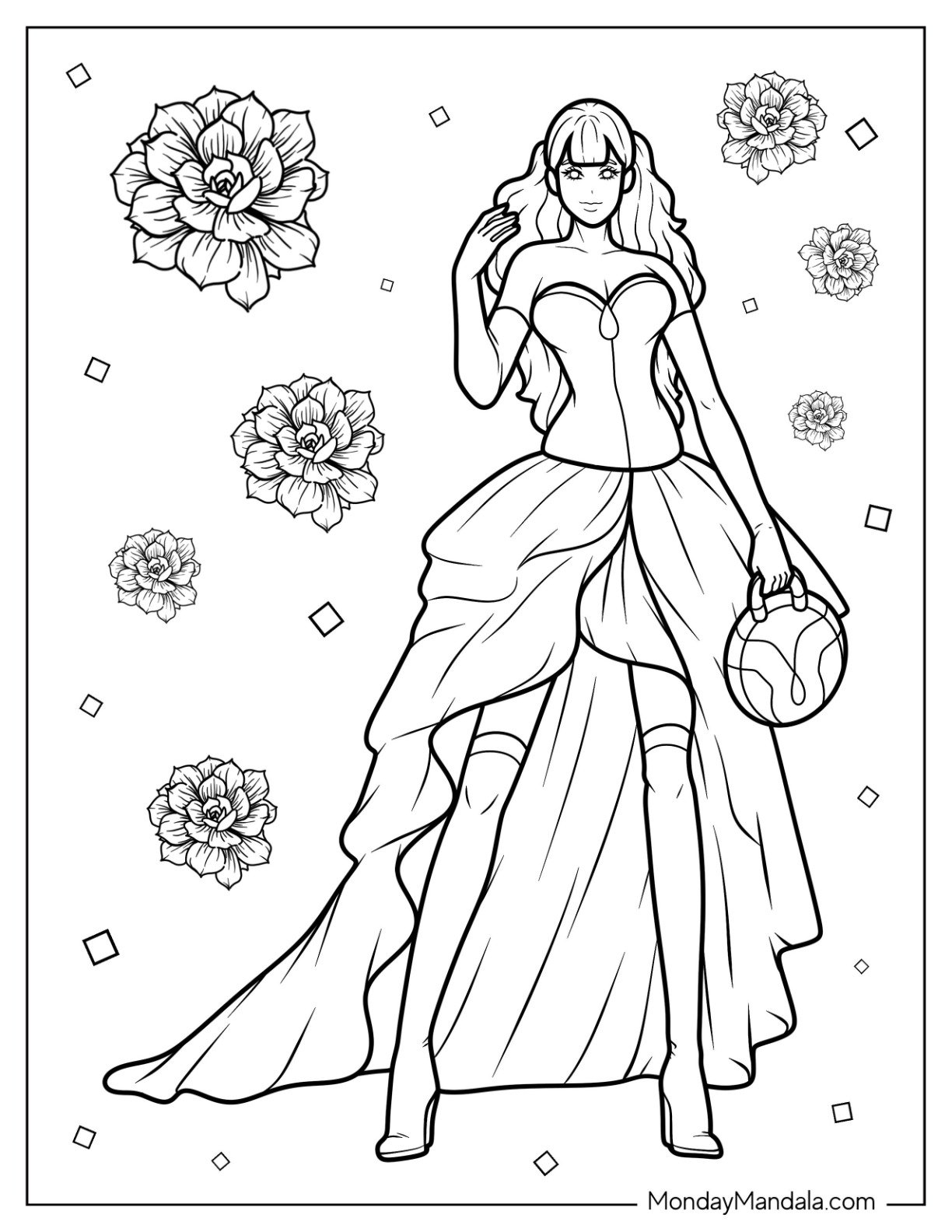 22 Fashion Coloring Pages Free PDF Printables
