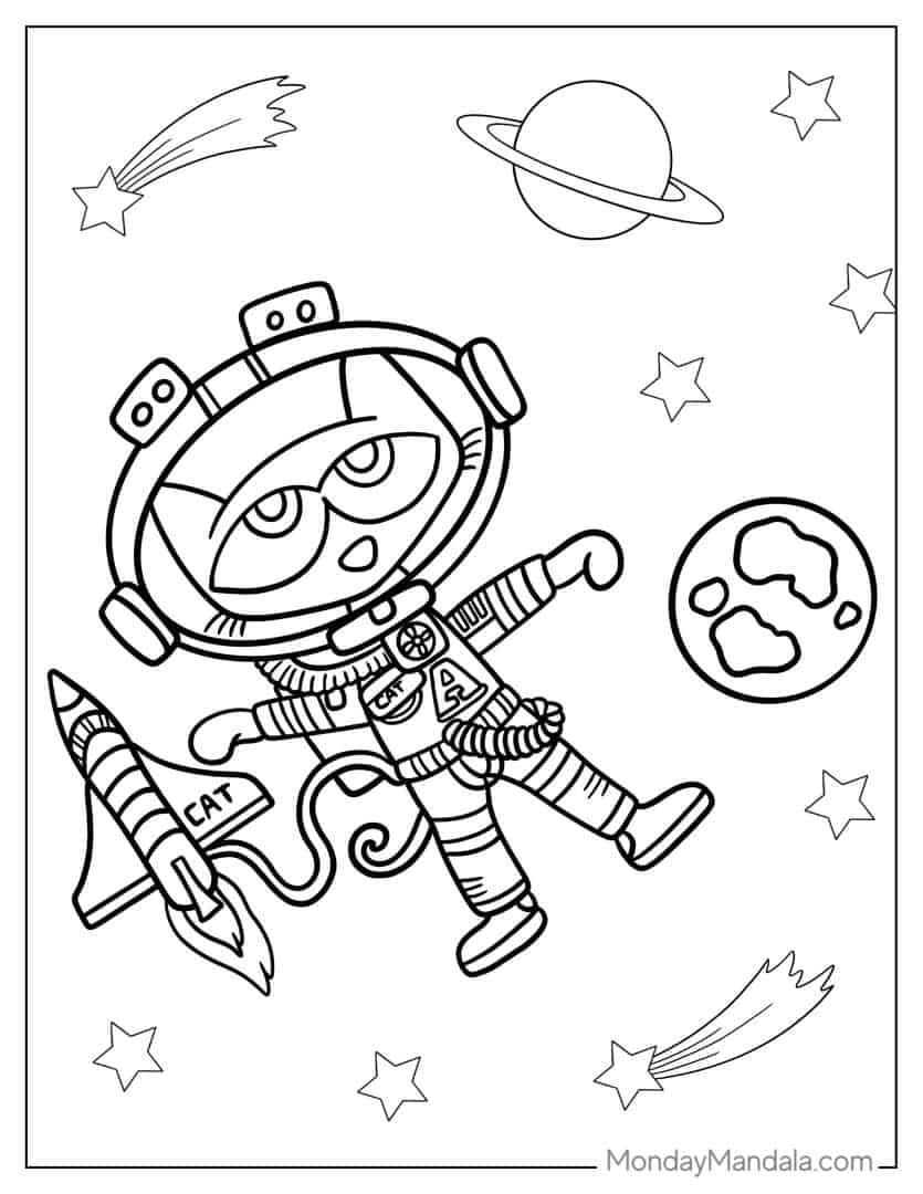 22 Pete The Cat Coloring Pages Free PDF Printables