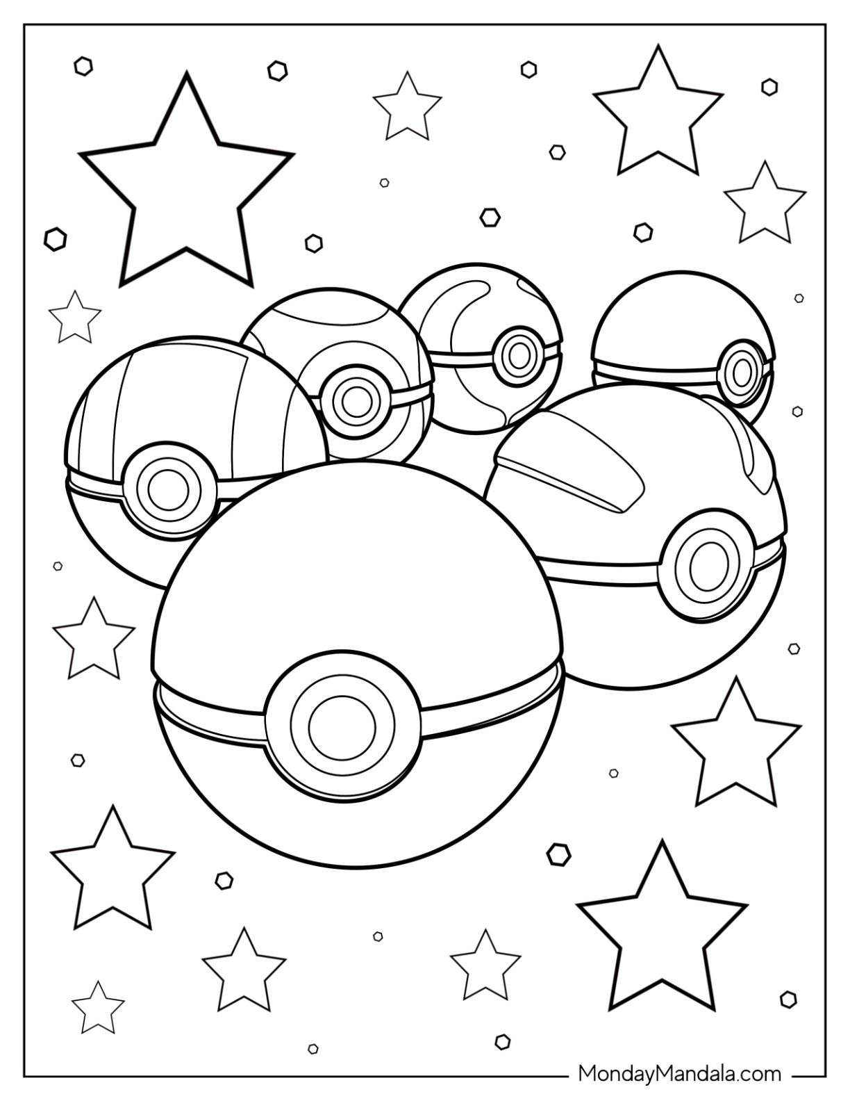 Pokeball Coloring Page