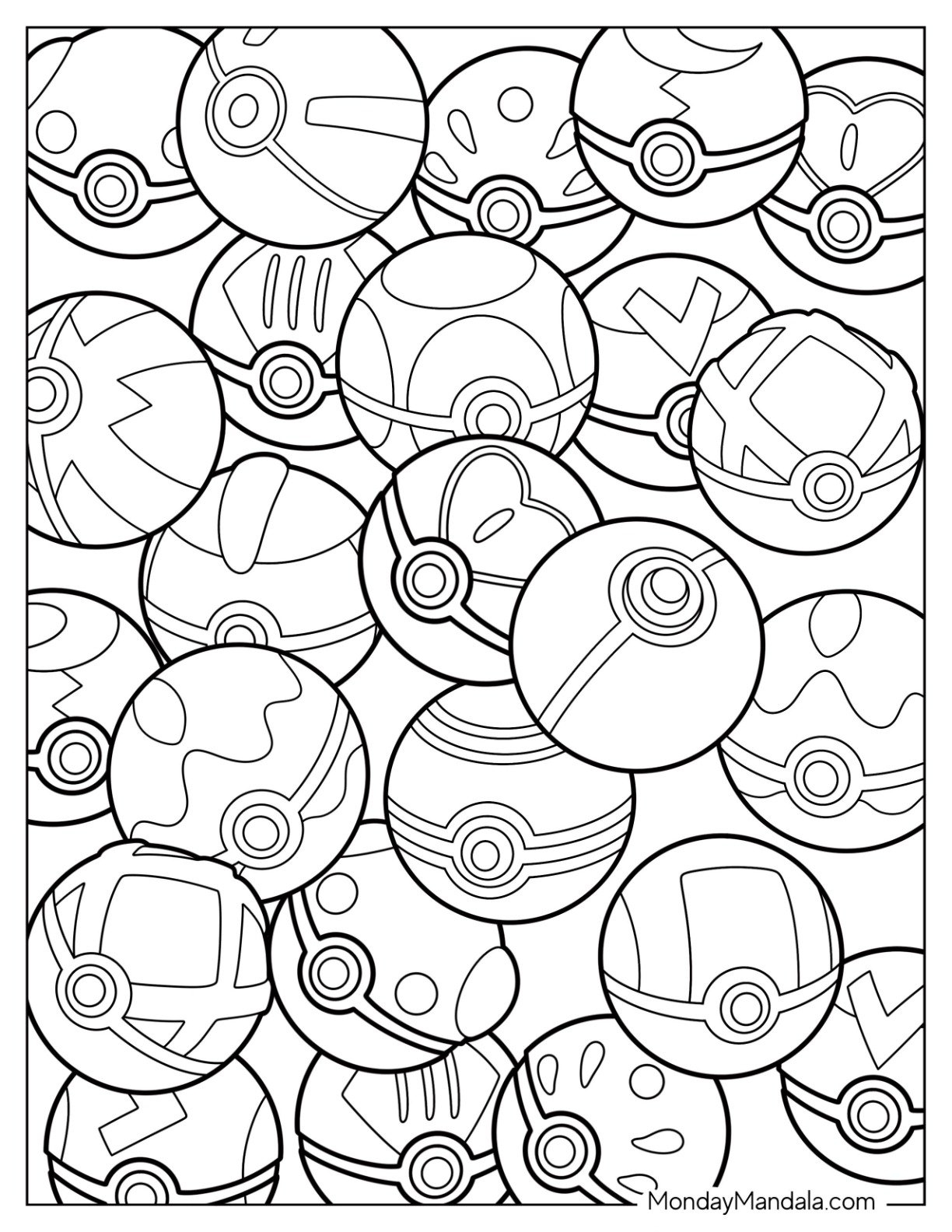 22 Pok Ball Coloring Pages Free PDF Printables