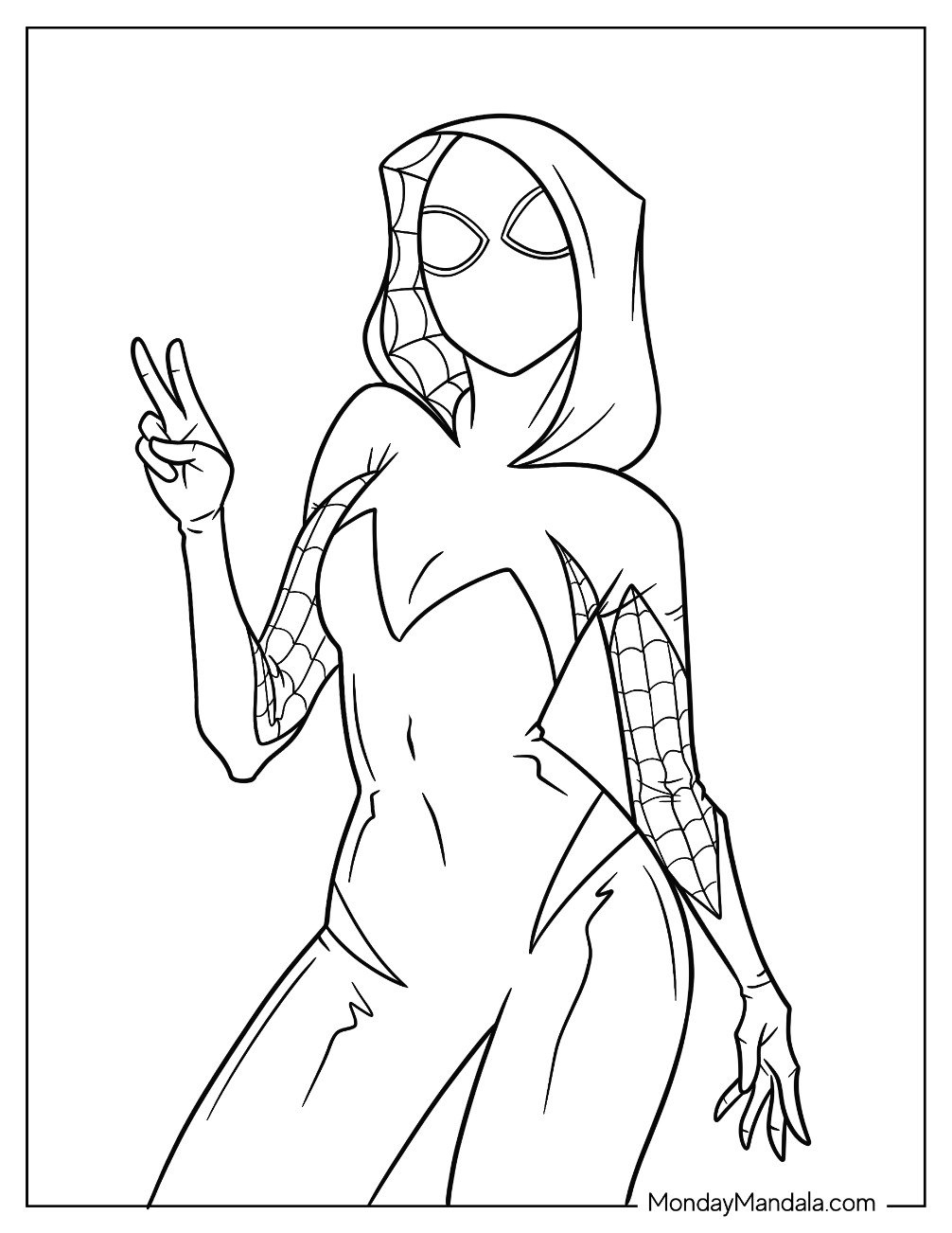 22 Spider Gwen Coloring Pages Free PDF Printables