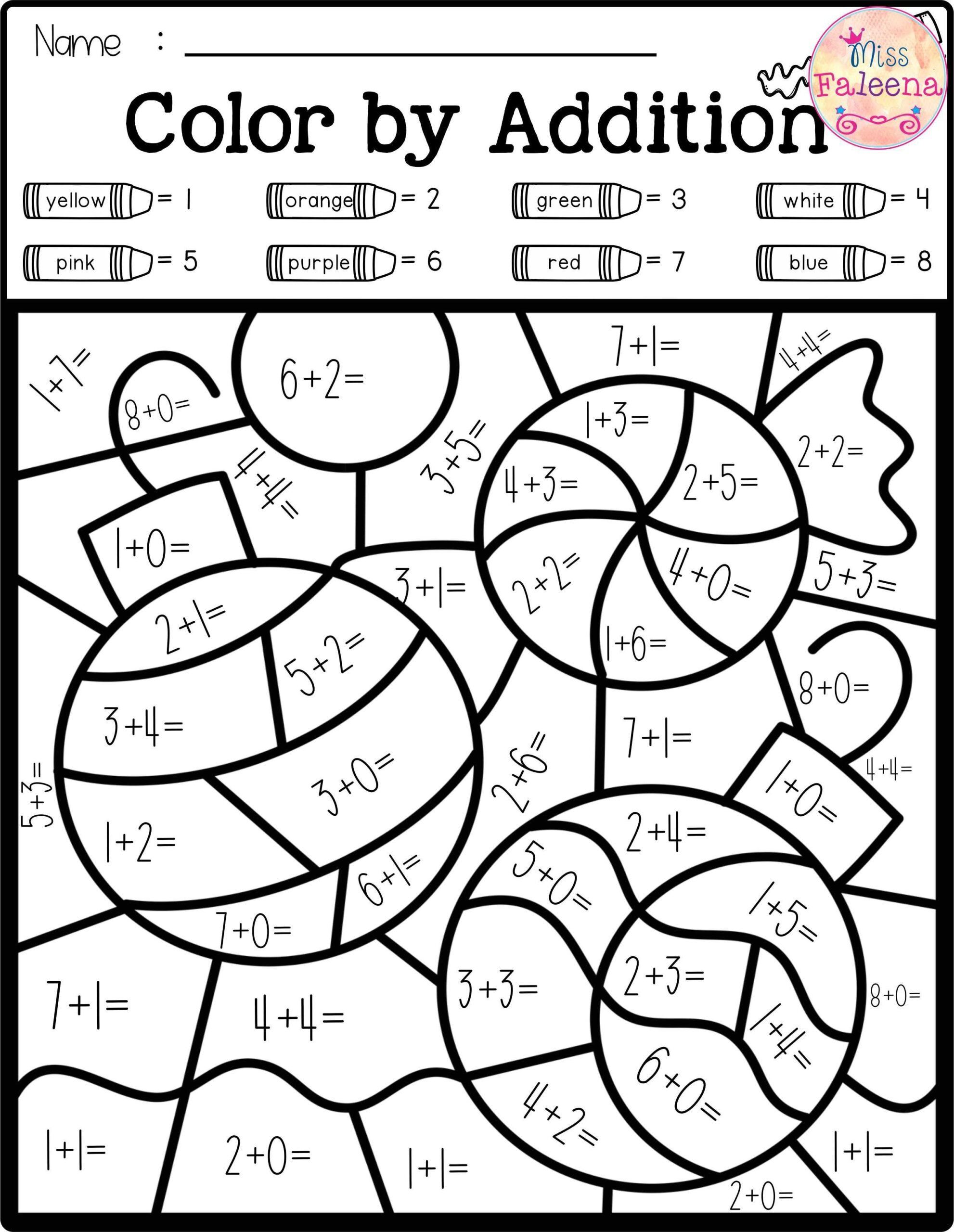 Math Problem Coloring Pages