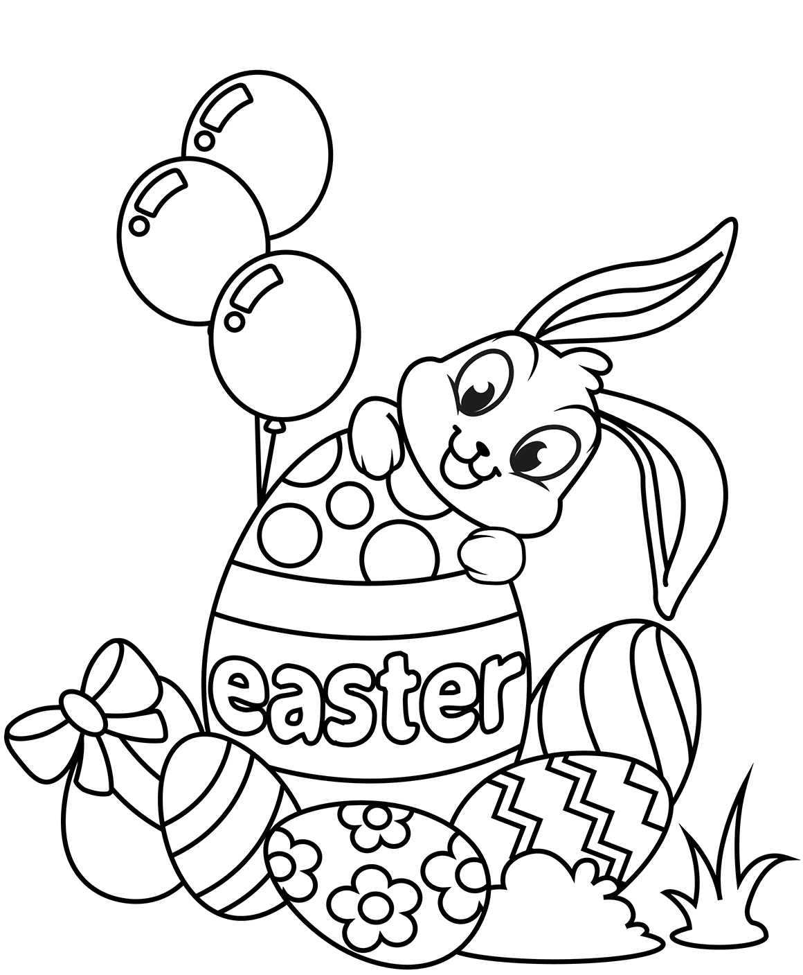 Easter Bunny Color Pages