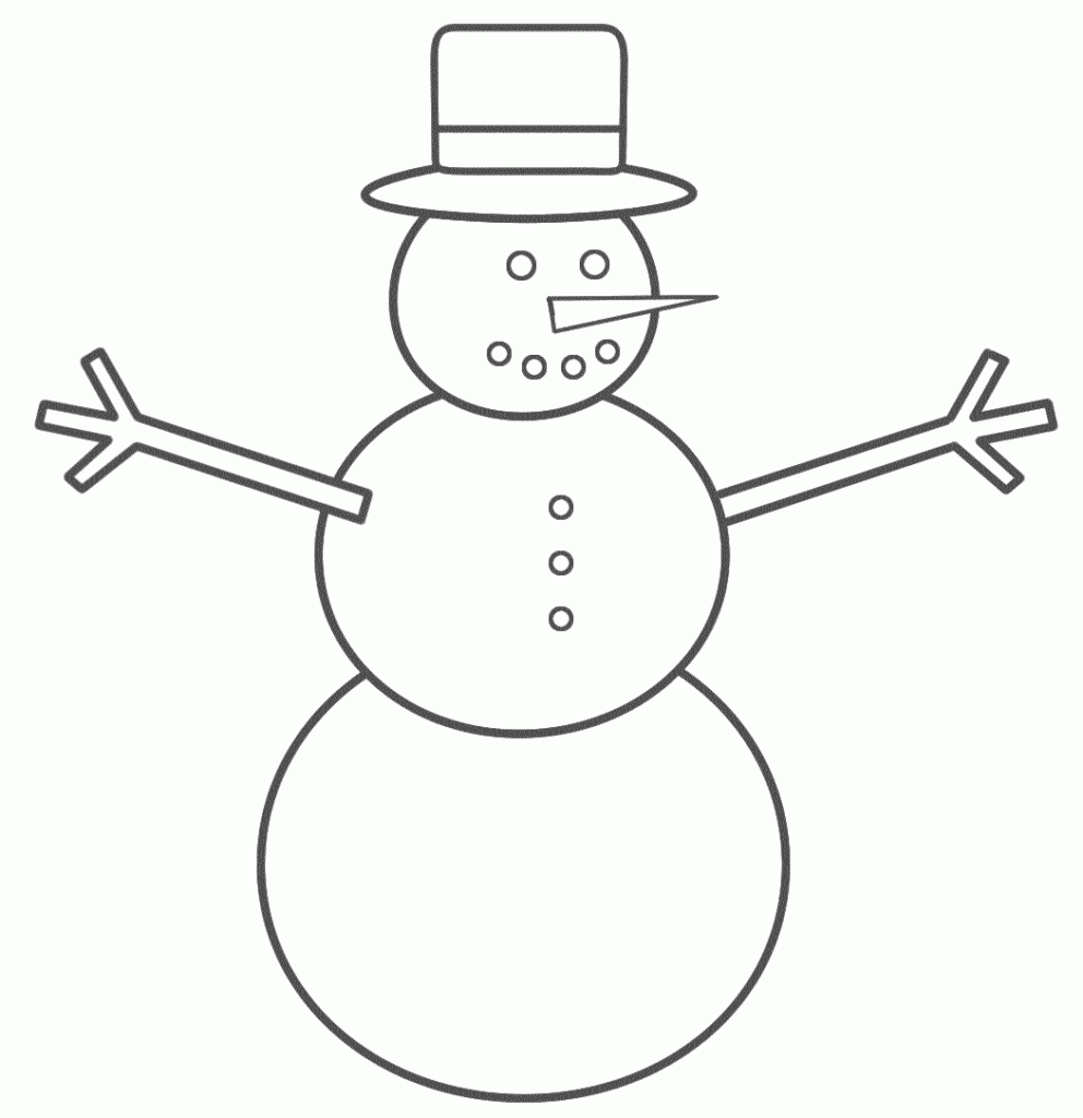 Snowman Color Page
