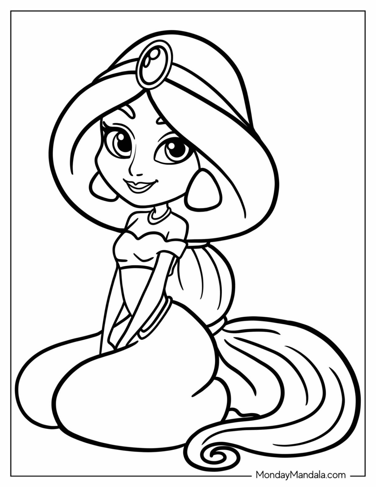 34 Princess Coloring Pages Free PDF Printables