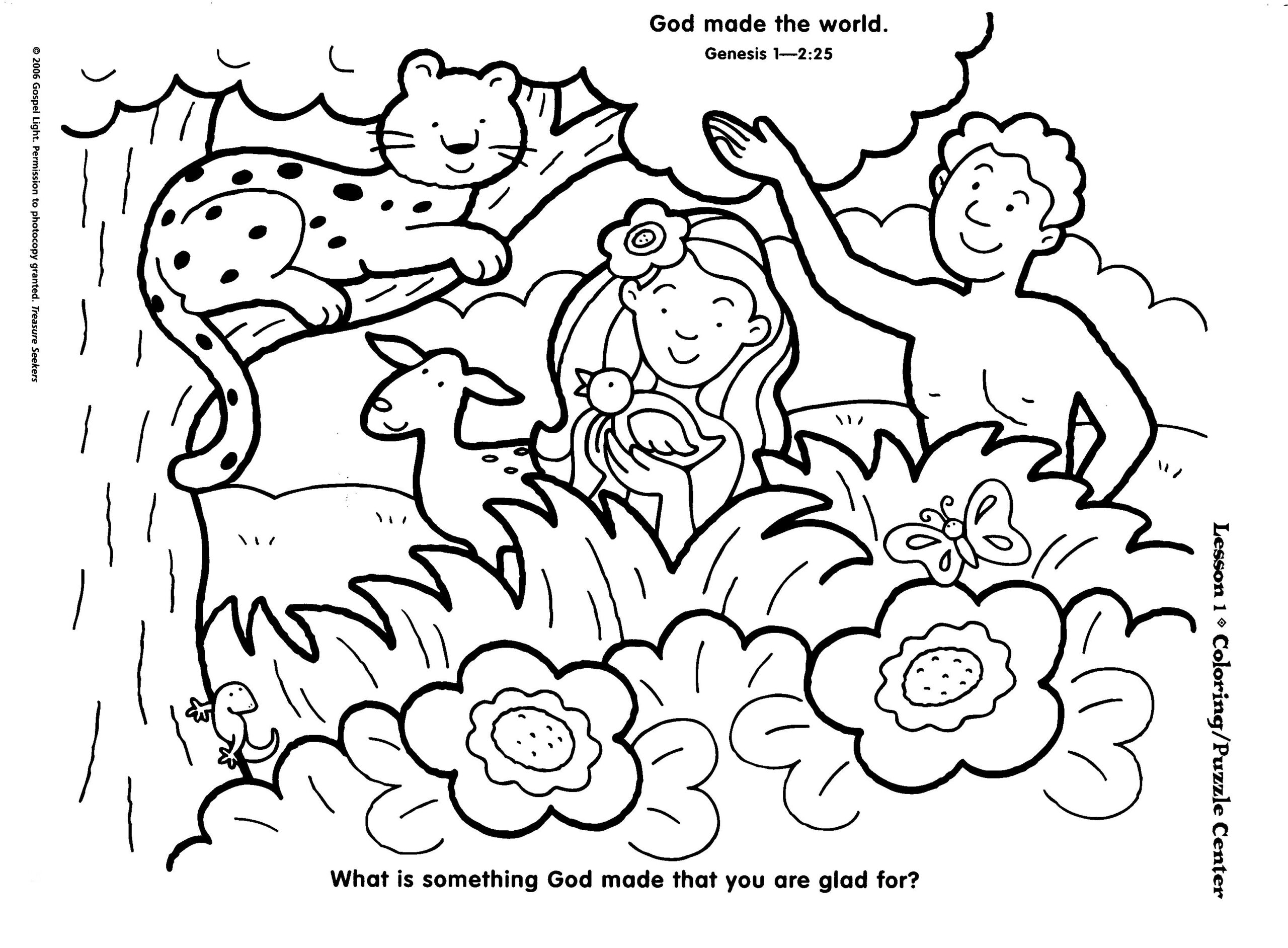 Days Of Creation Coloring Page