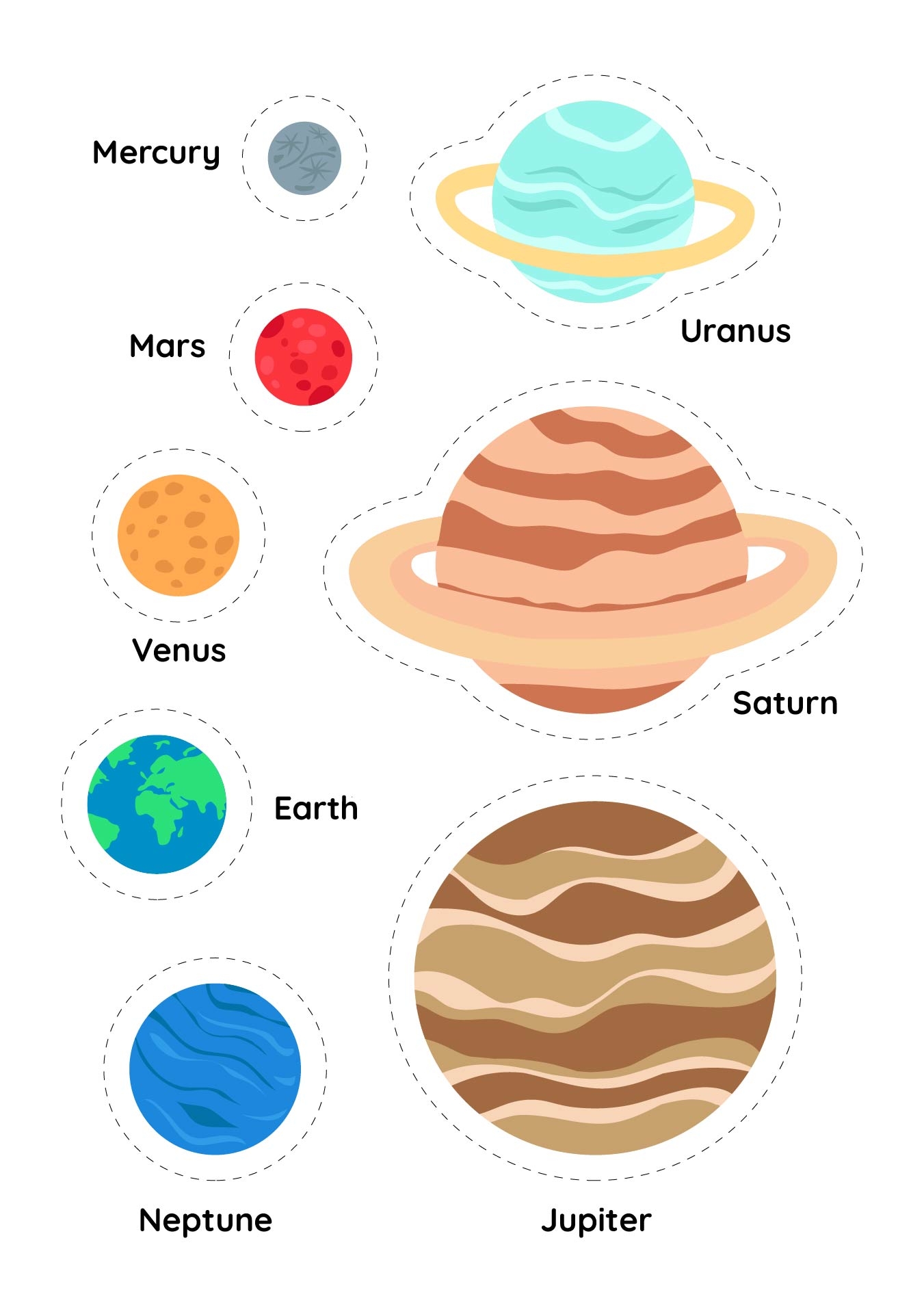 9 Best Images Of Printable Planet Cut Outs Planets Solar System Cut Out Printables Planets