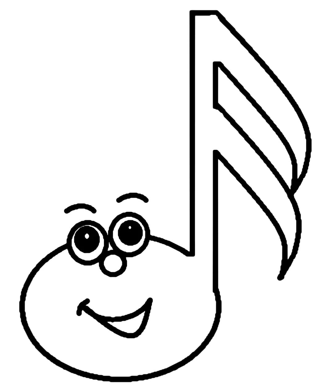 A Cute Music Note Coloring Page Download Print Or Color Online For Free