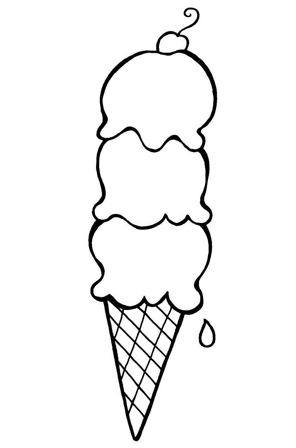 A Table Of Ice Cream Coloring Page Ice Cream Coloring Pages Printable Food Beautiful Kids Summer