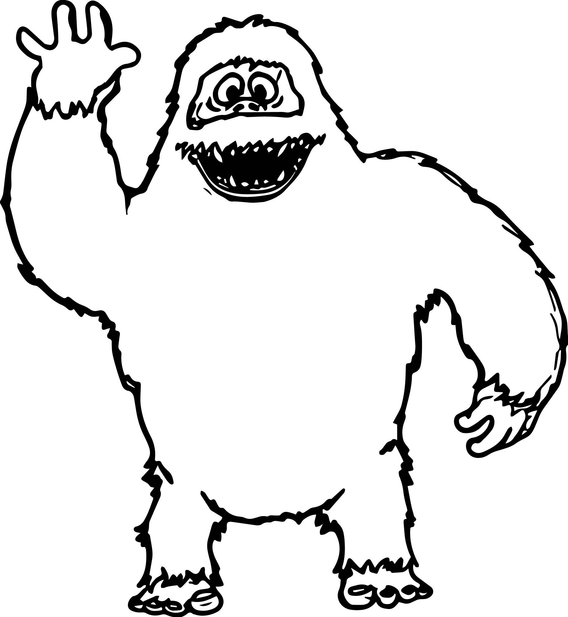 Abominable Snowman Coloring Page