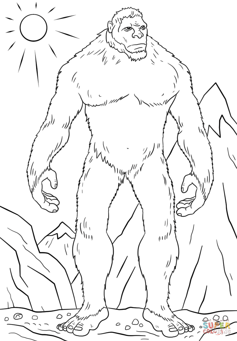 Abominable Snowman Coloring Page Free Printable Coloring Pages Snowman Coloring Pages