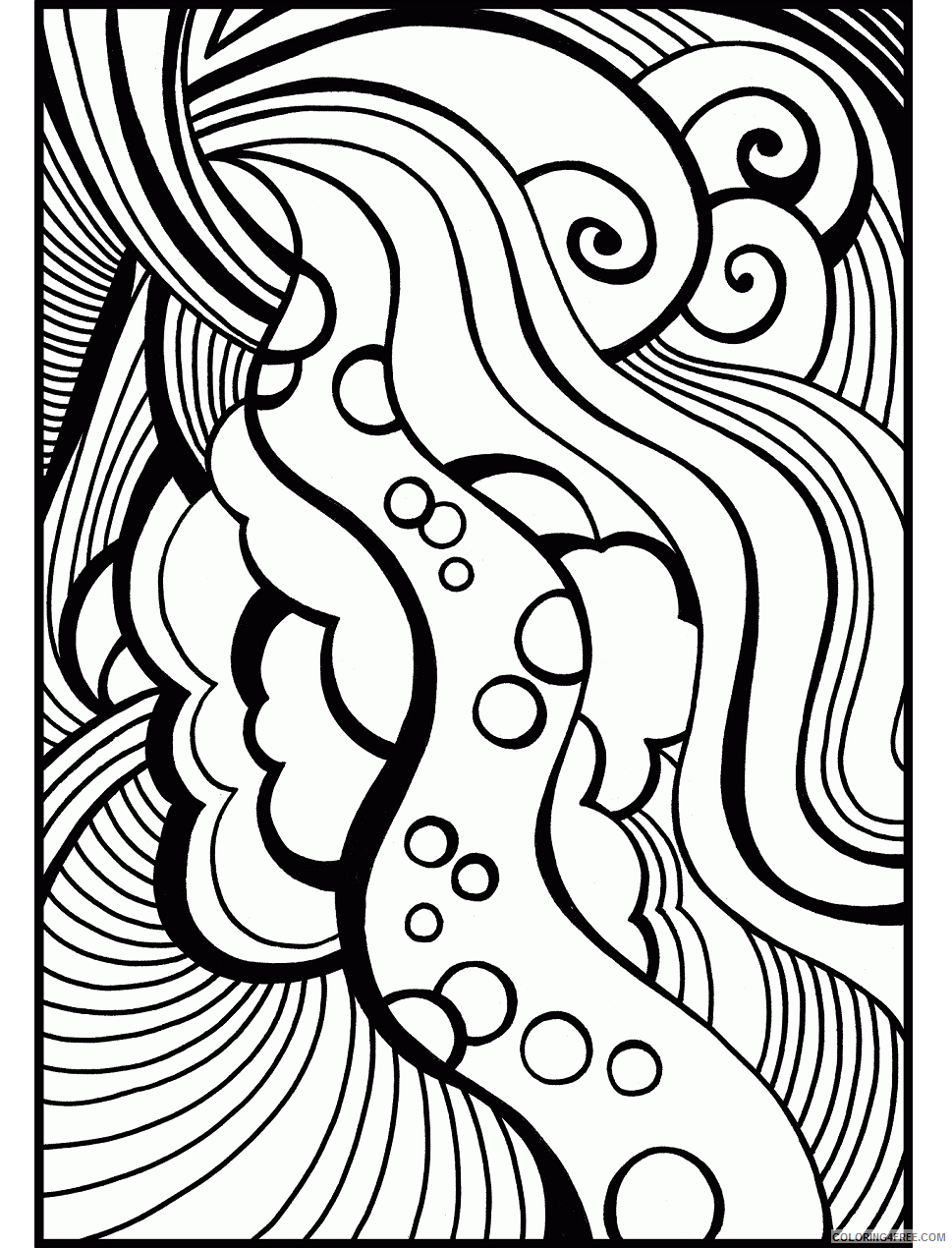 Abstract Coloring Pages Adult Abstract For Teenagers Printable 2020 001 Coloring4free