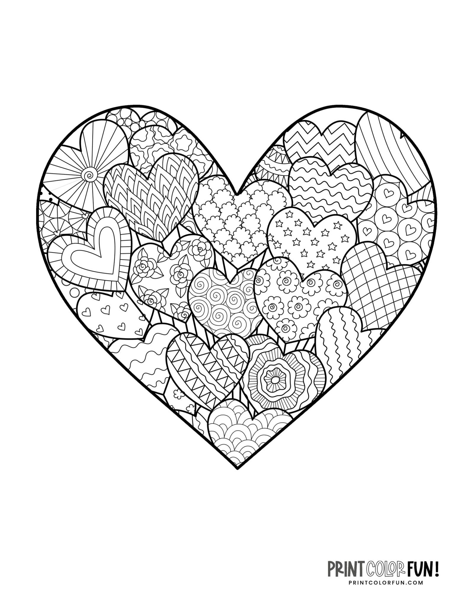 Adult Coloring Pages Hearts