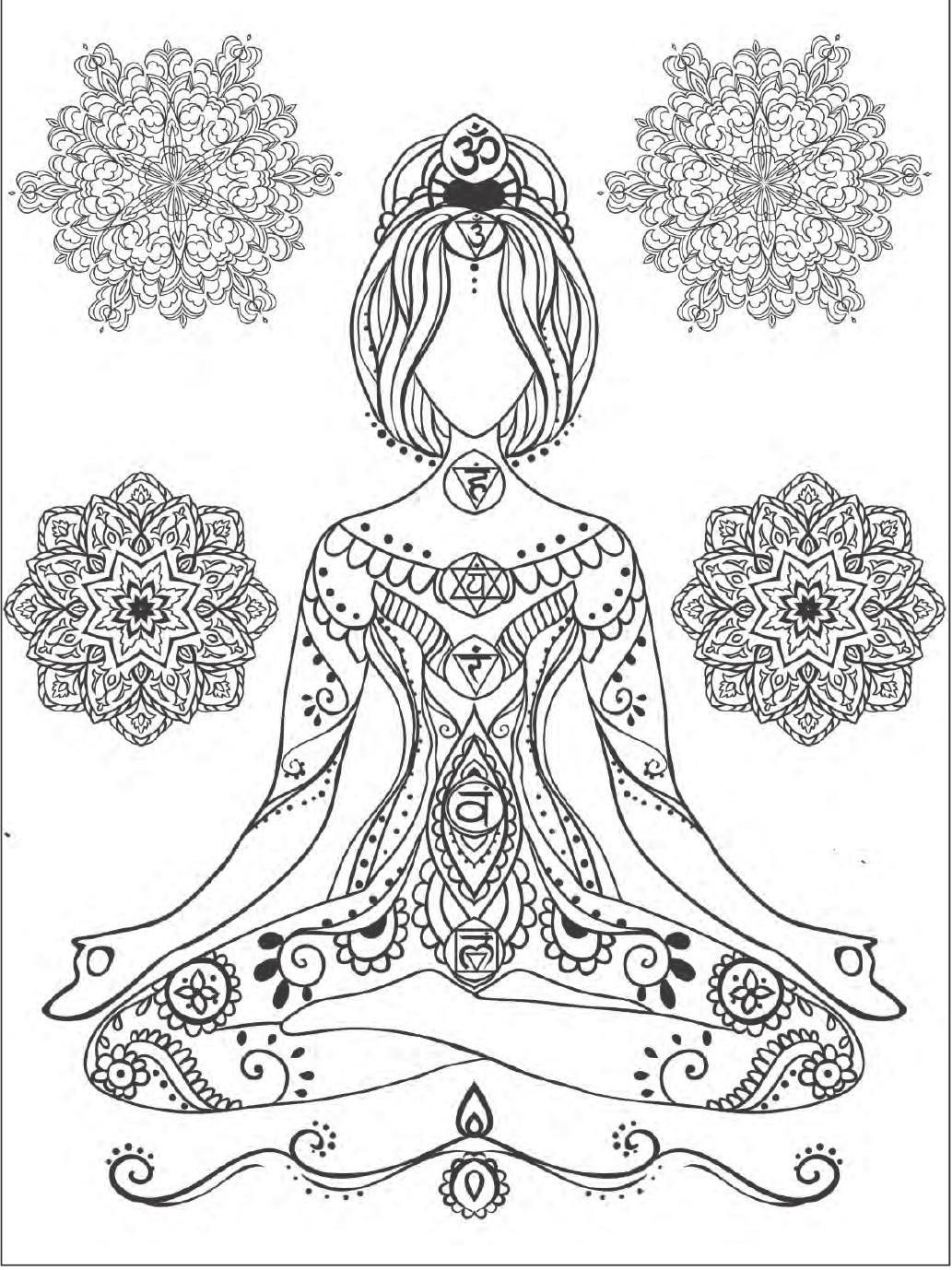 Adult Meditation Coloring Pages Sketch Coloring Page