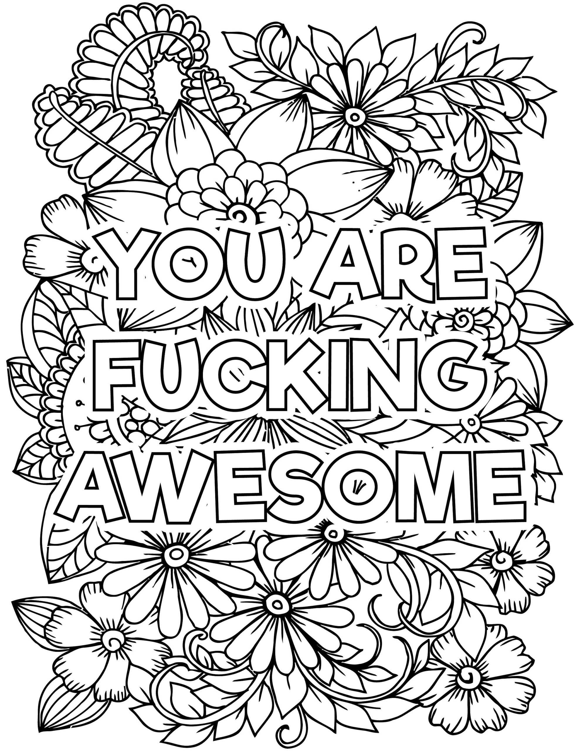 Adult Swear Word Coloring Pages Adult Coloring Book With Swear Words Download Pdf Printable