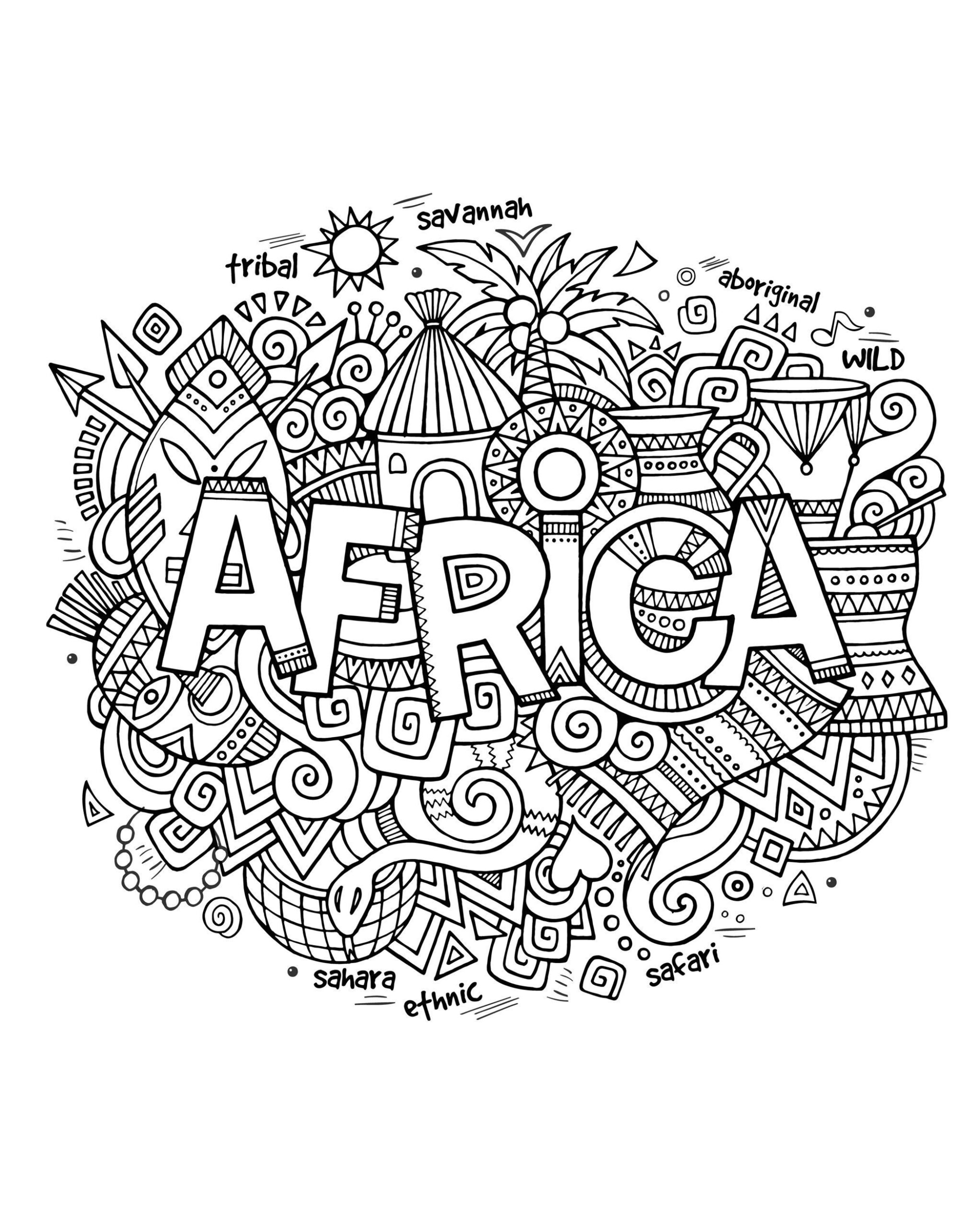 Africa Coloring Pages Best Coloring Pages For Kids