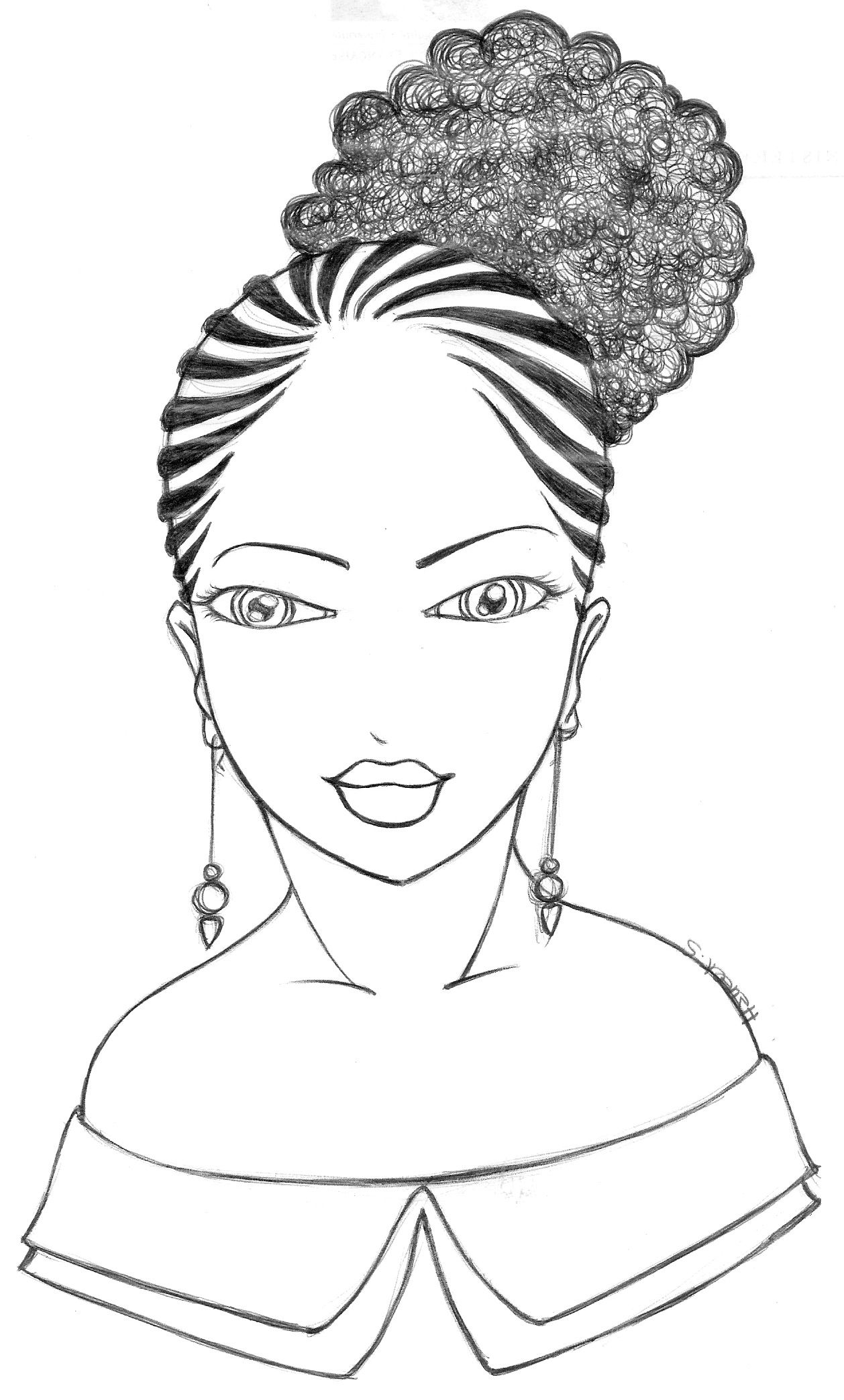 Afro Hair Coloring Pages Coloring Pages