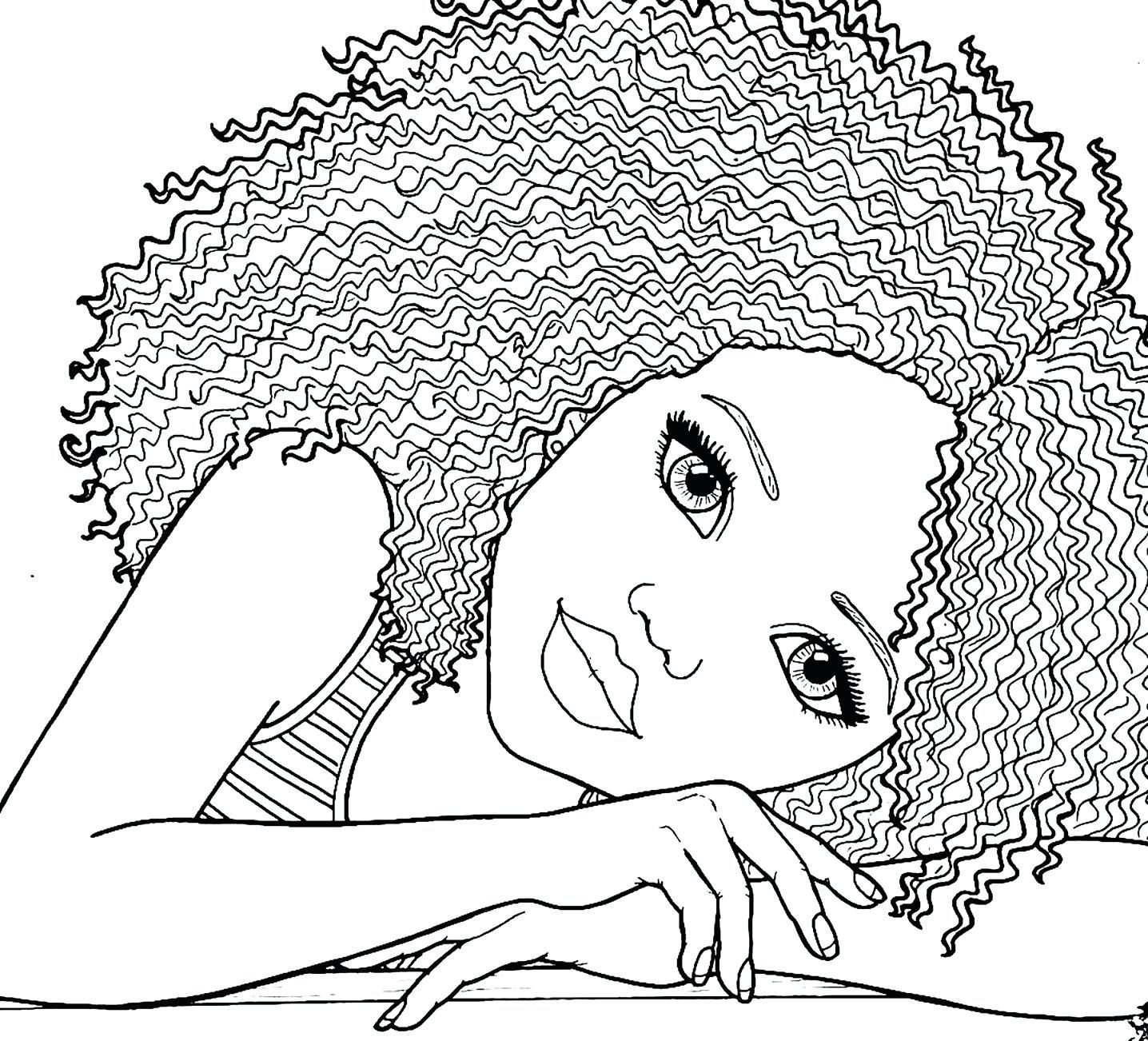 Afro Natural Hair Coloring Pages