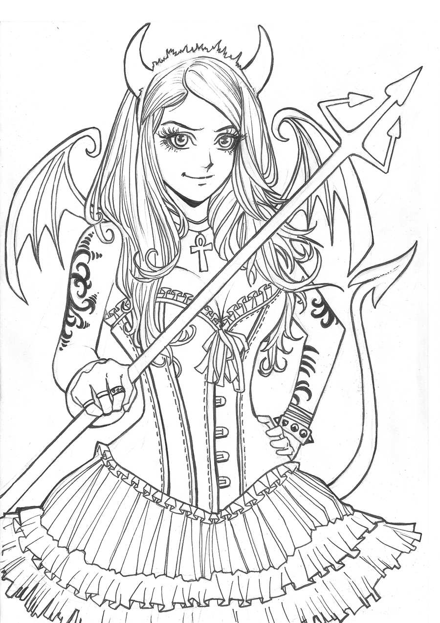 Anime Coloring Pages For Adults 144 Amazing SVG File
