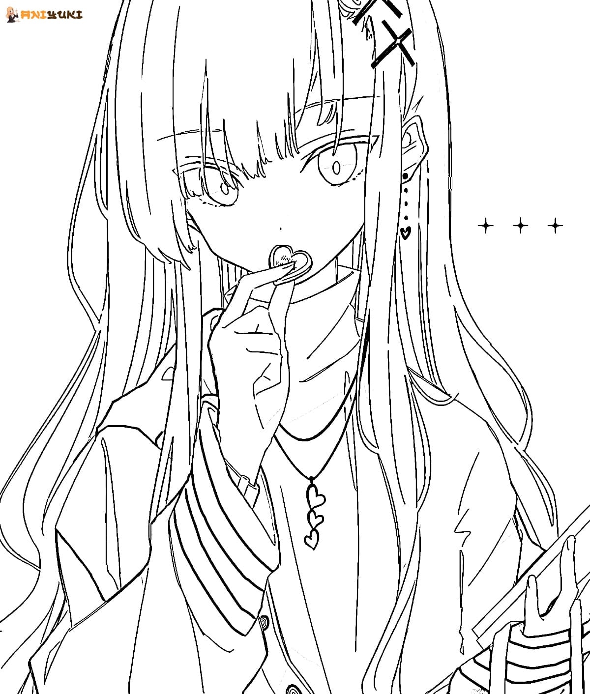 Anime Girls Coloring Pages 100 Printable Coloring Pages
