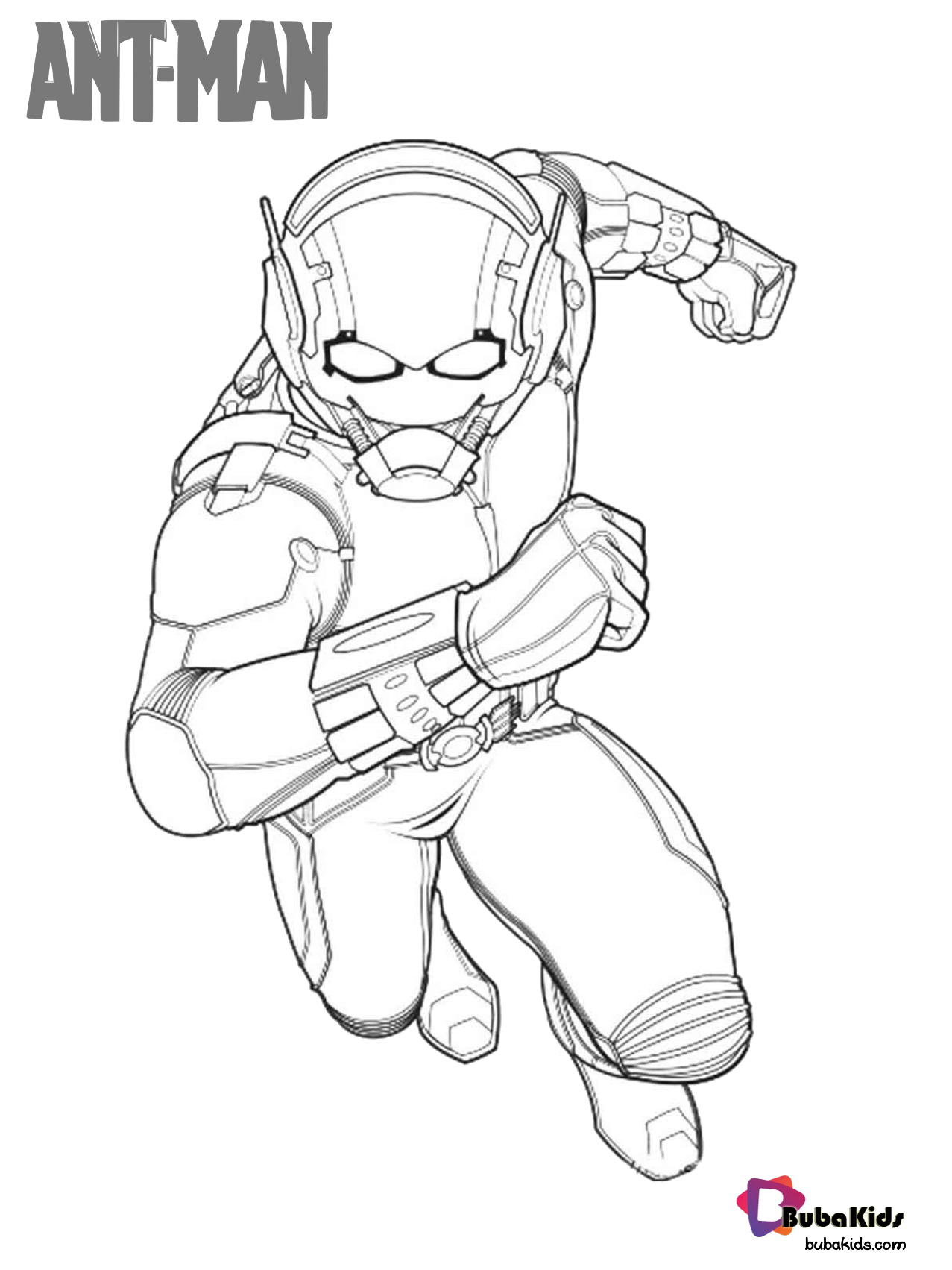 Ant Man Marvel Comics Superhero Coloring Page BubaKids