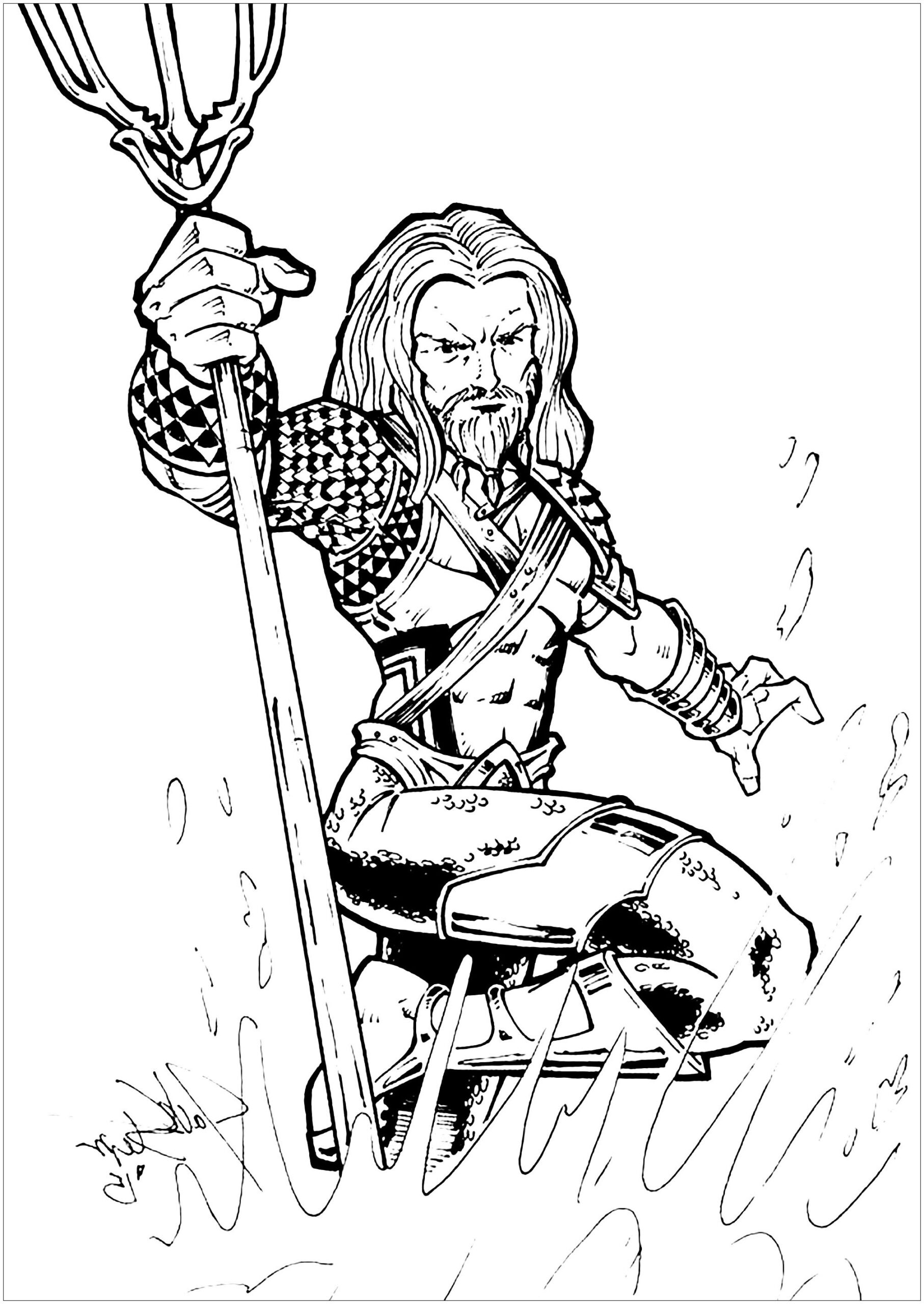 Aquaman Aquaman Coloring Pages For Kids