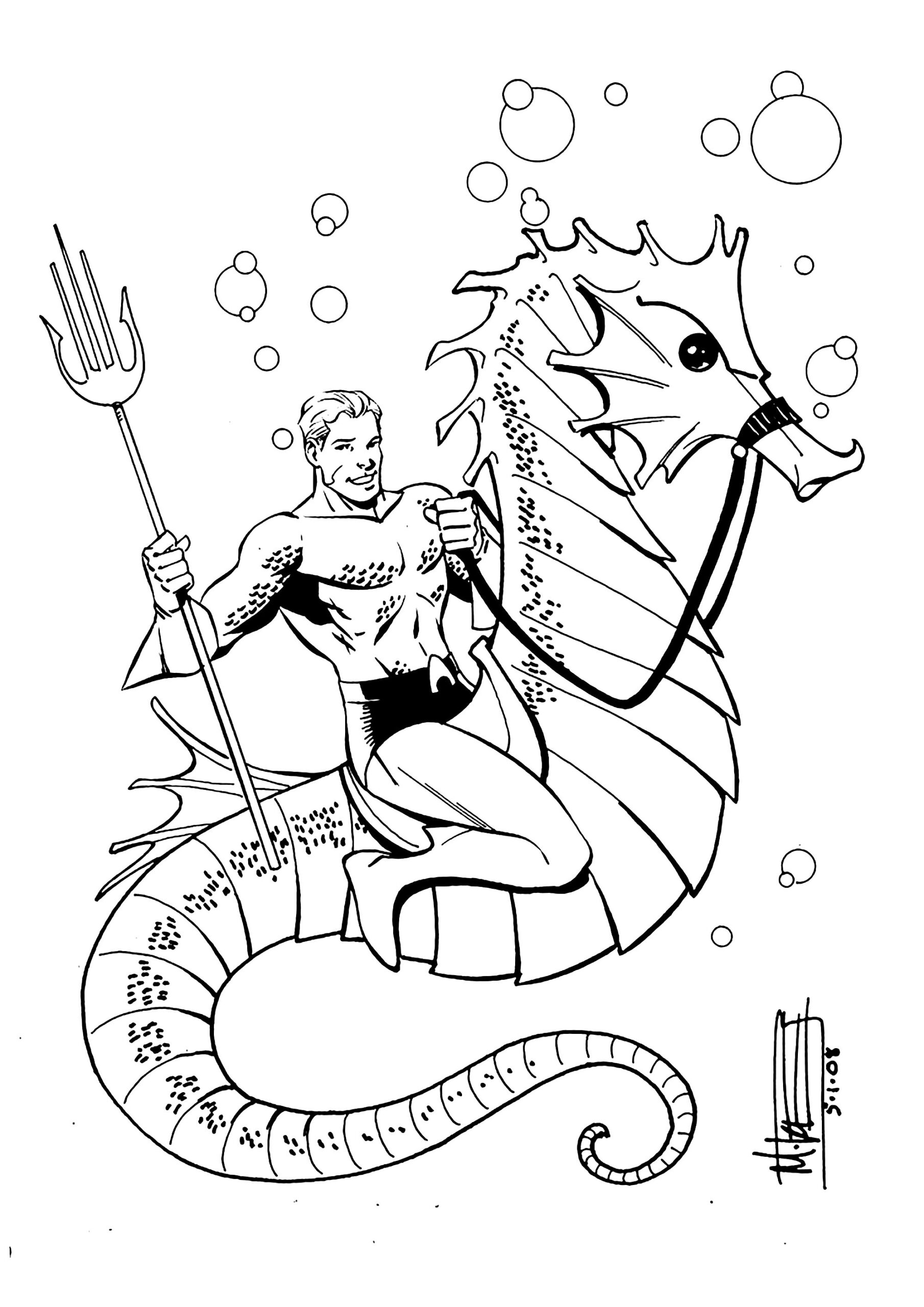 Aquaman Aquaman Coloring Pages For Kids