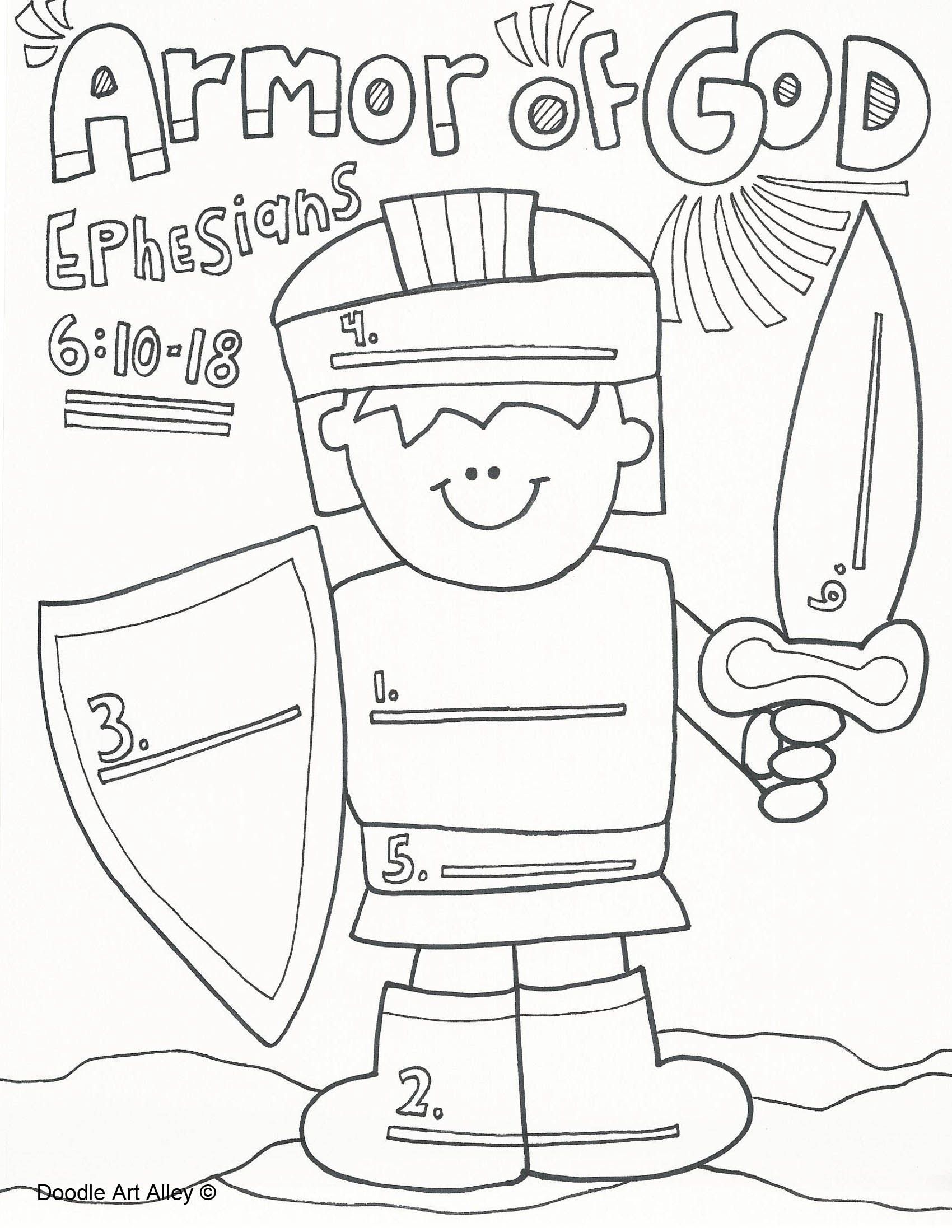 Armour Of God Coloring Page At GetDrawings Free Download