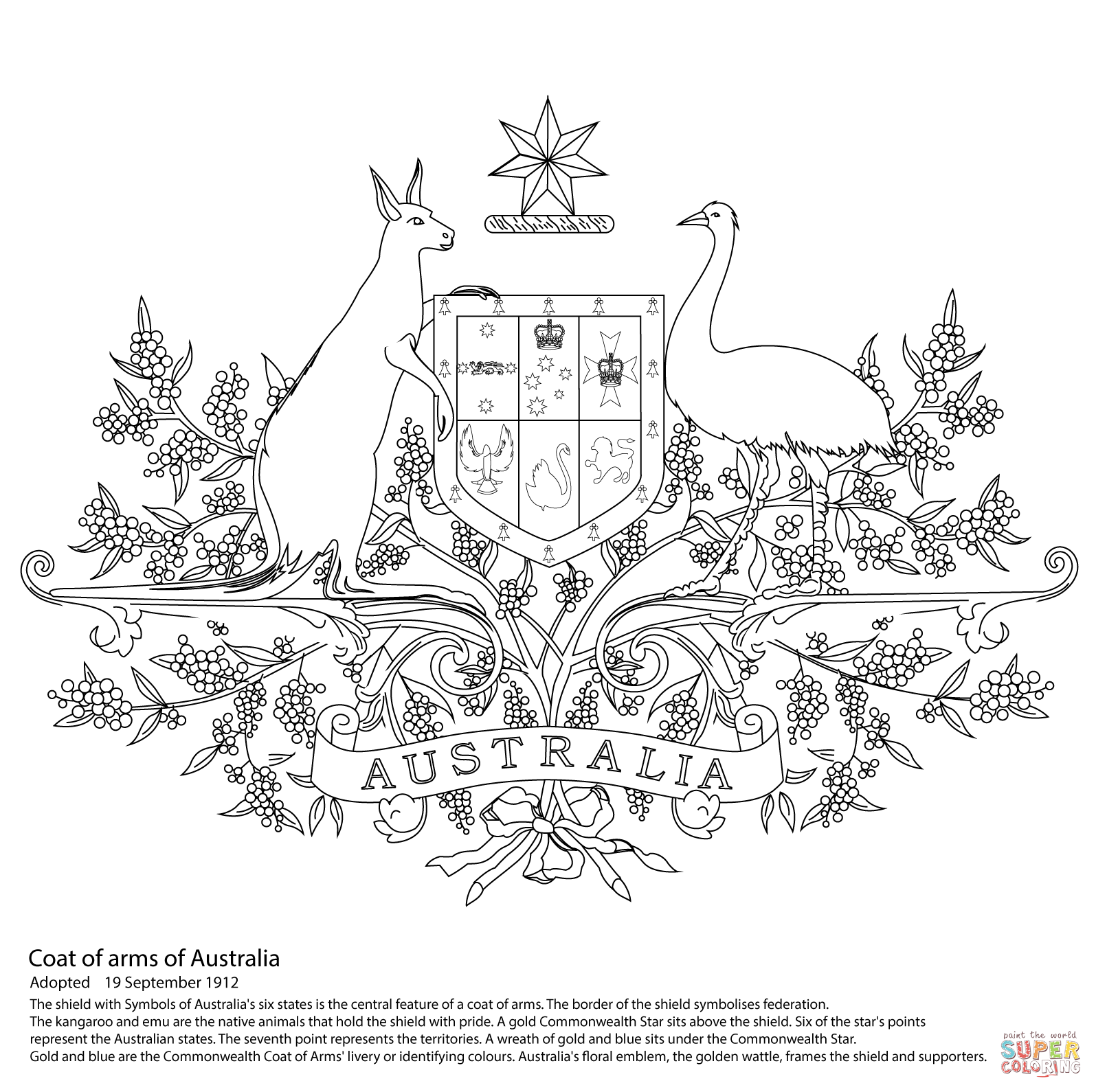 Australia Coloring Page Coloring Home