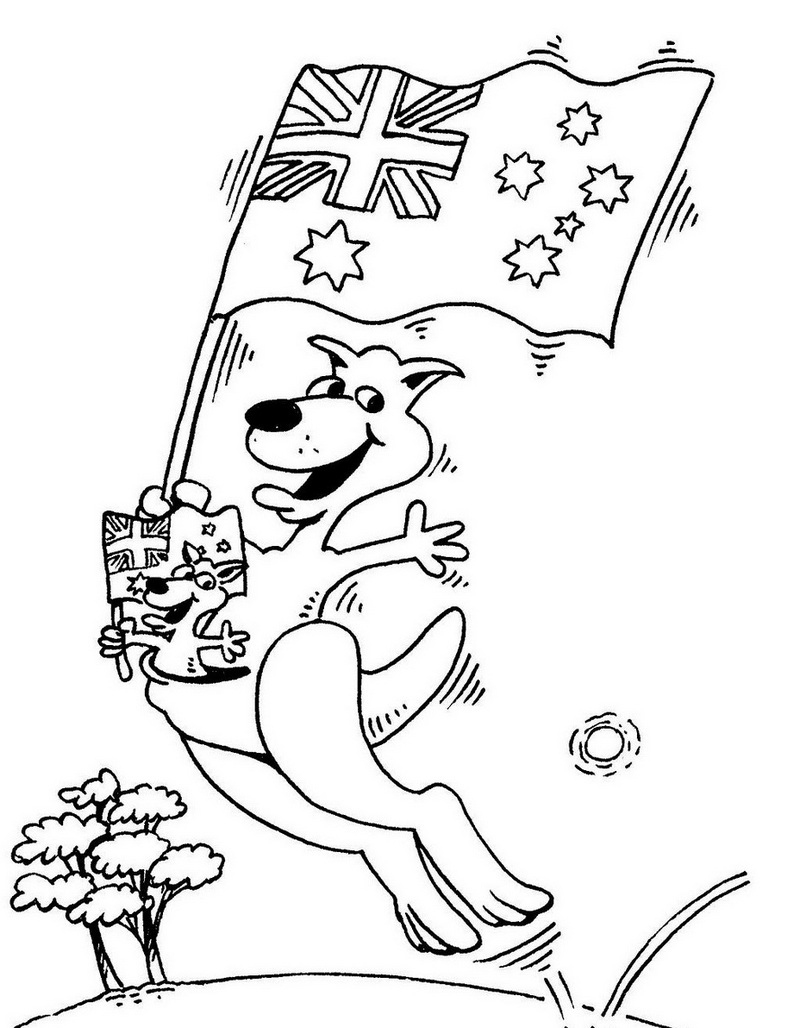 Australia Flag Coloring Pages For Preschool Students Coloring Pages