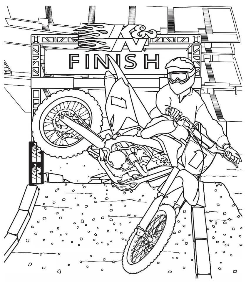 Awesome Dirt Bike Coloring Page Free Printable Coloring Pages For Kids