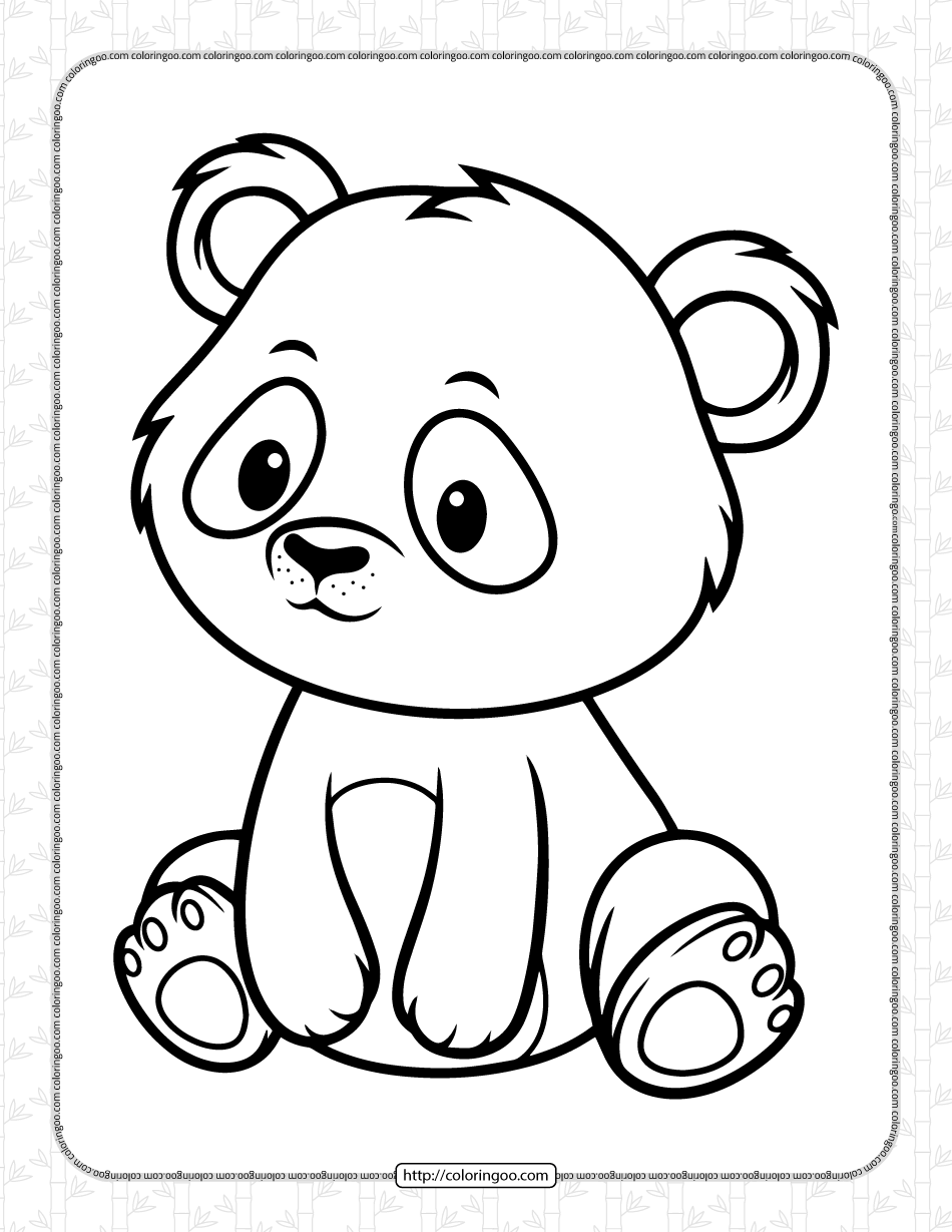 Baby Panda Coloring Pages