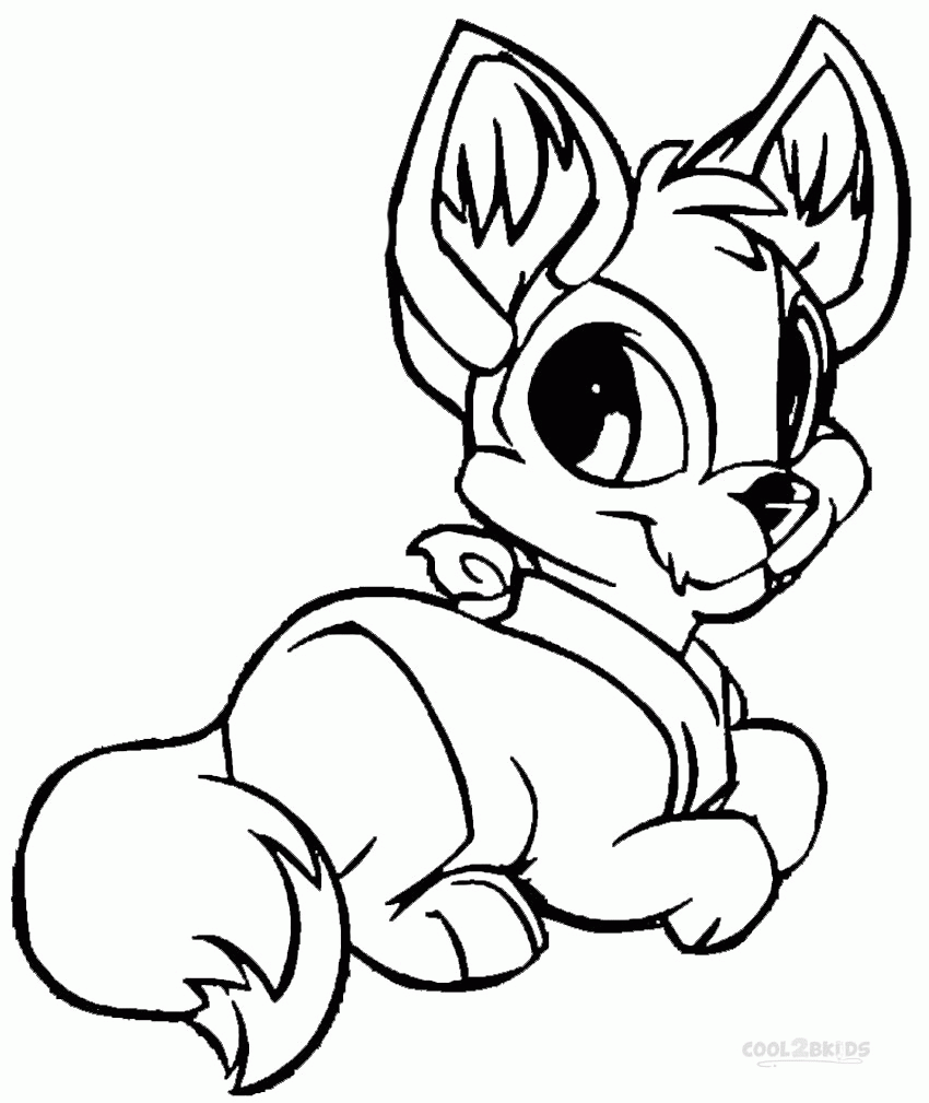 Baby Wolf Coloring Pages