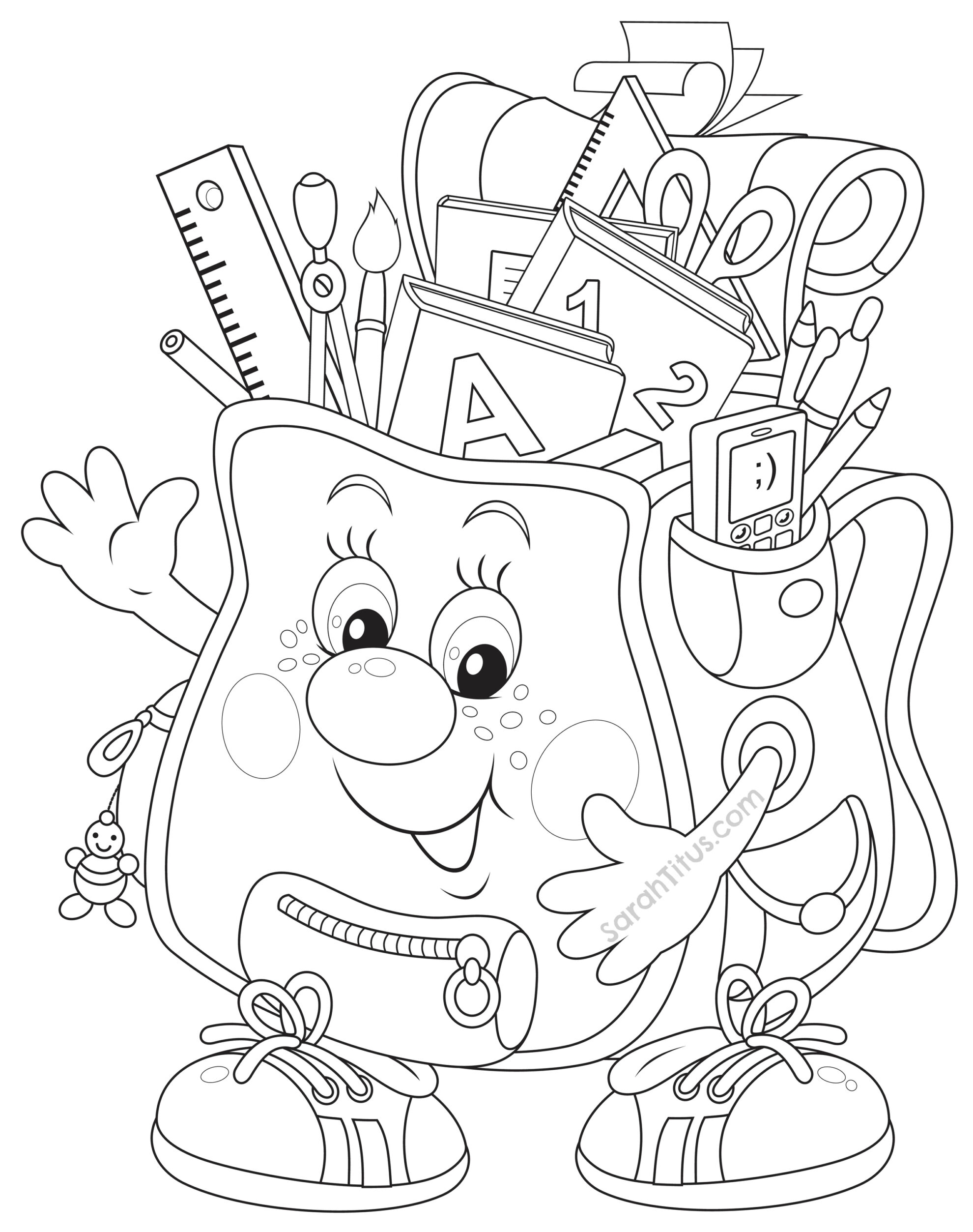 Back To School Coloring Pages Sarah Titus