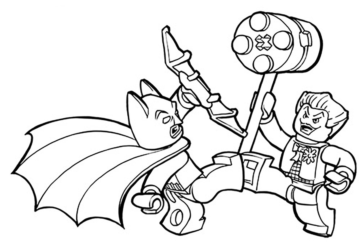 Batman S Battle With The Joker Lego Batman Coloring Pages For Kids