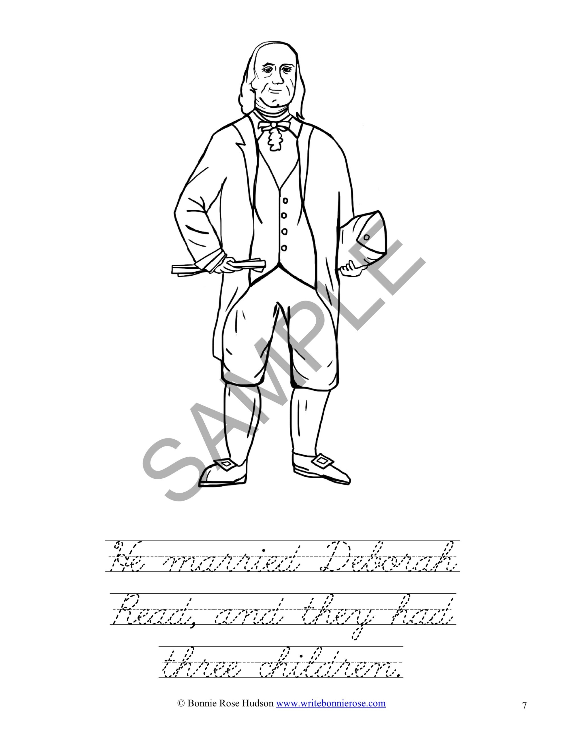 Ben Franklin Coloring Pages