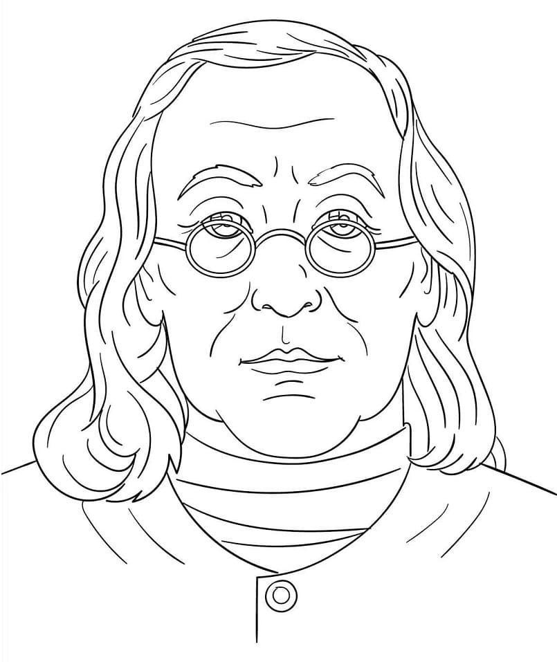 Benjamin Franklin Coloring Page