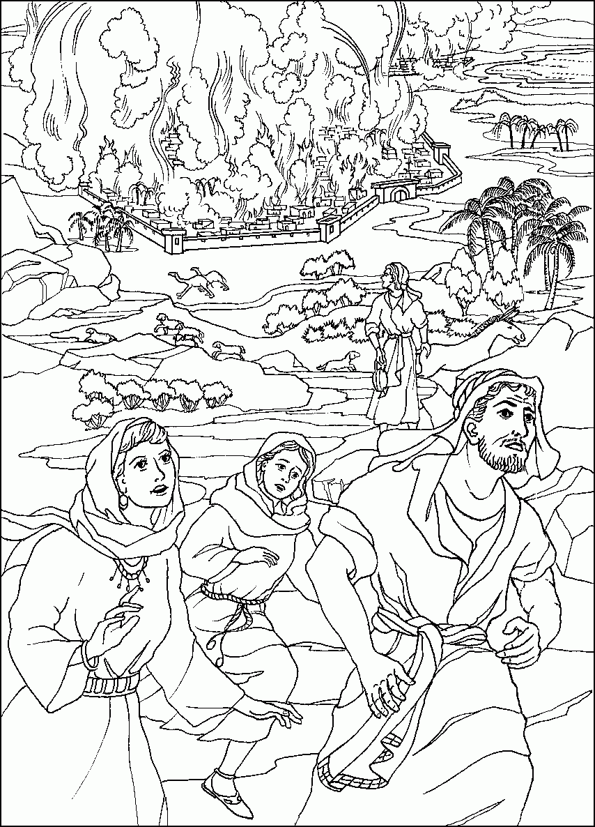 Sodom And Gomorrah Coloring Page