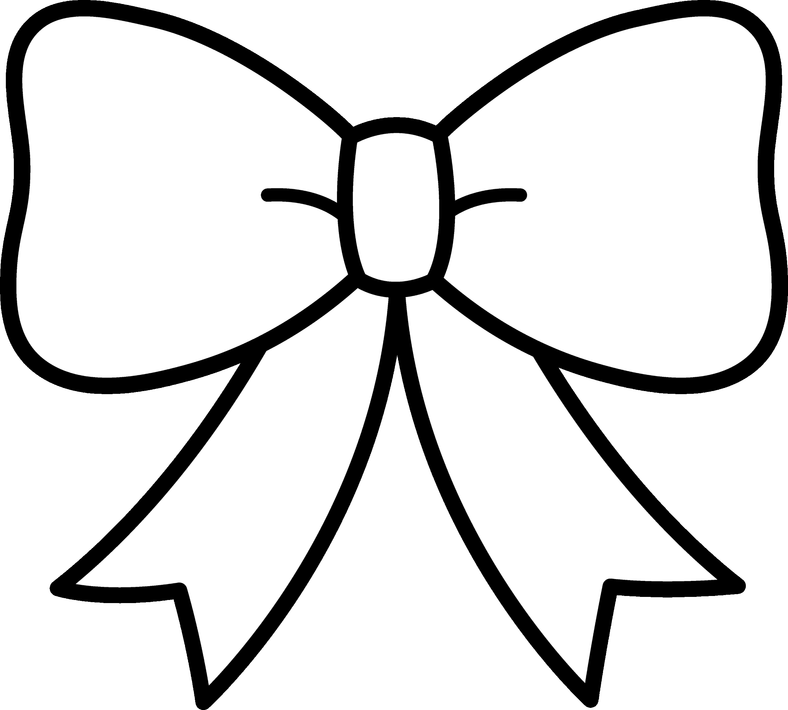 Black And White Bow Design Free Clip Art