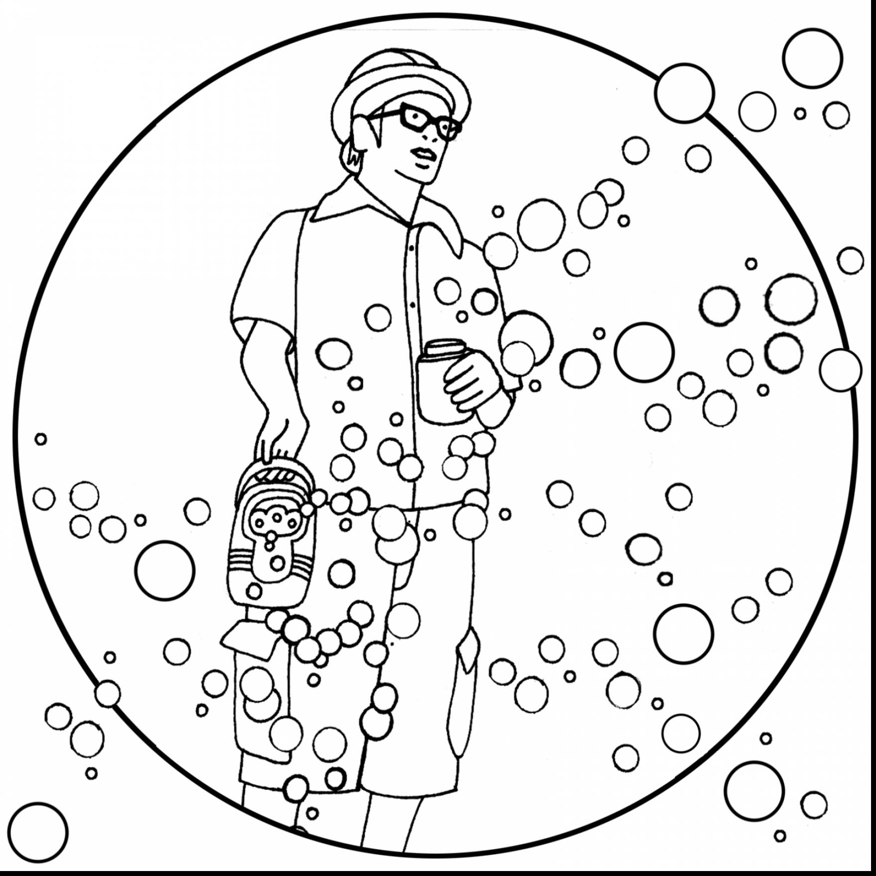 Blowing Bubbles Sheet Coloring Pages