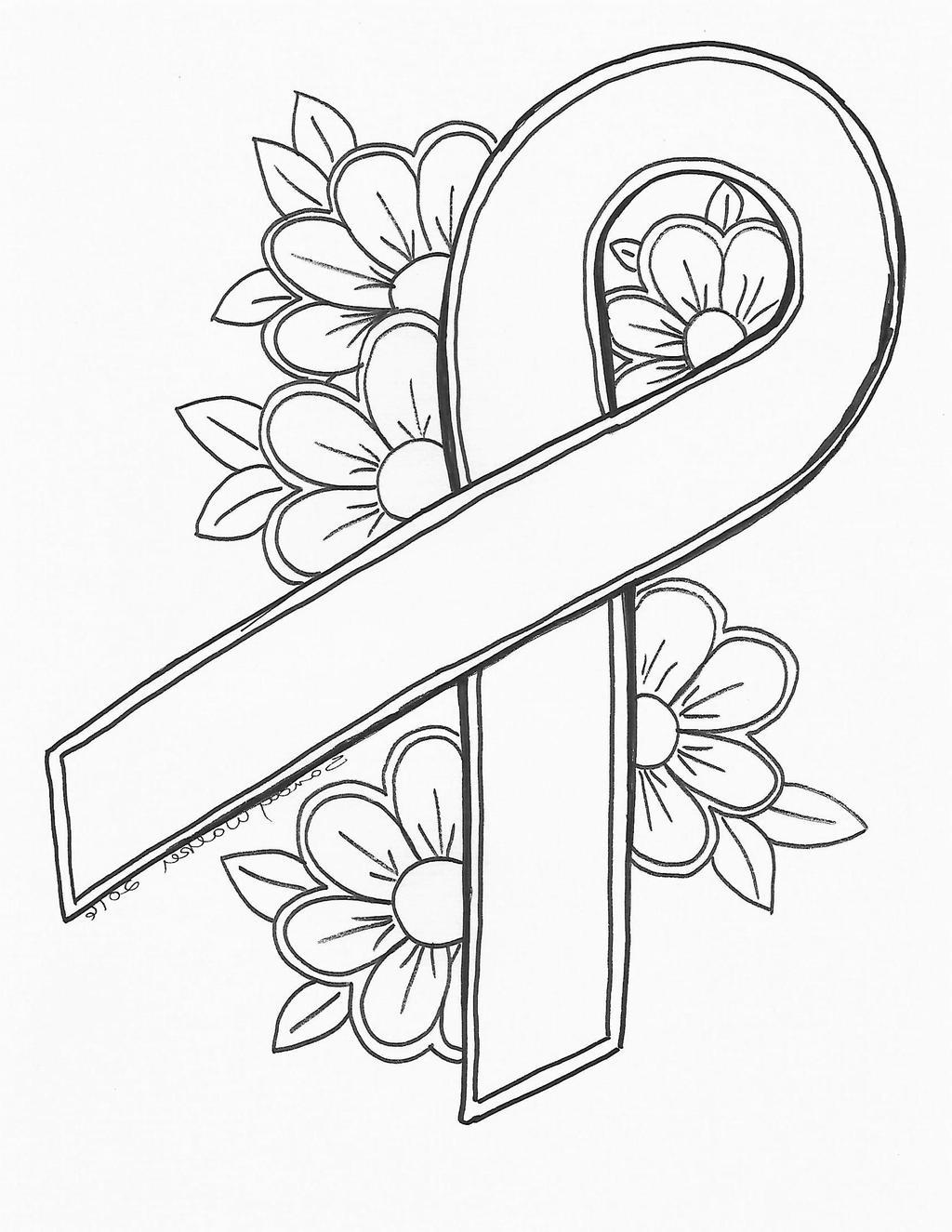 Breast Cancer Ribbon Drawing At PaintingValley Explore Collection Of Breast Cancer Ribbon