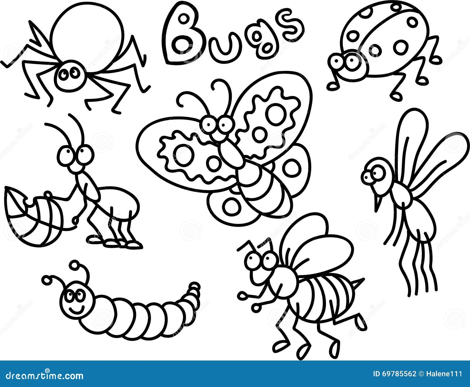 Bugs And Insects Coloring Pages Sketch Coloring Page