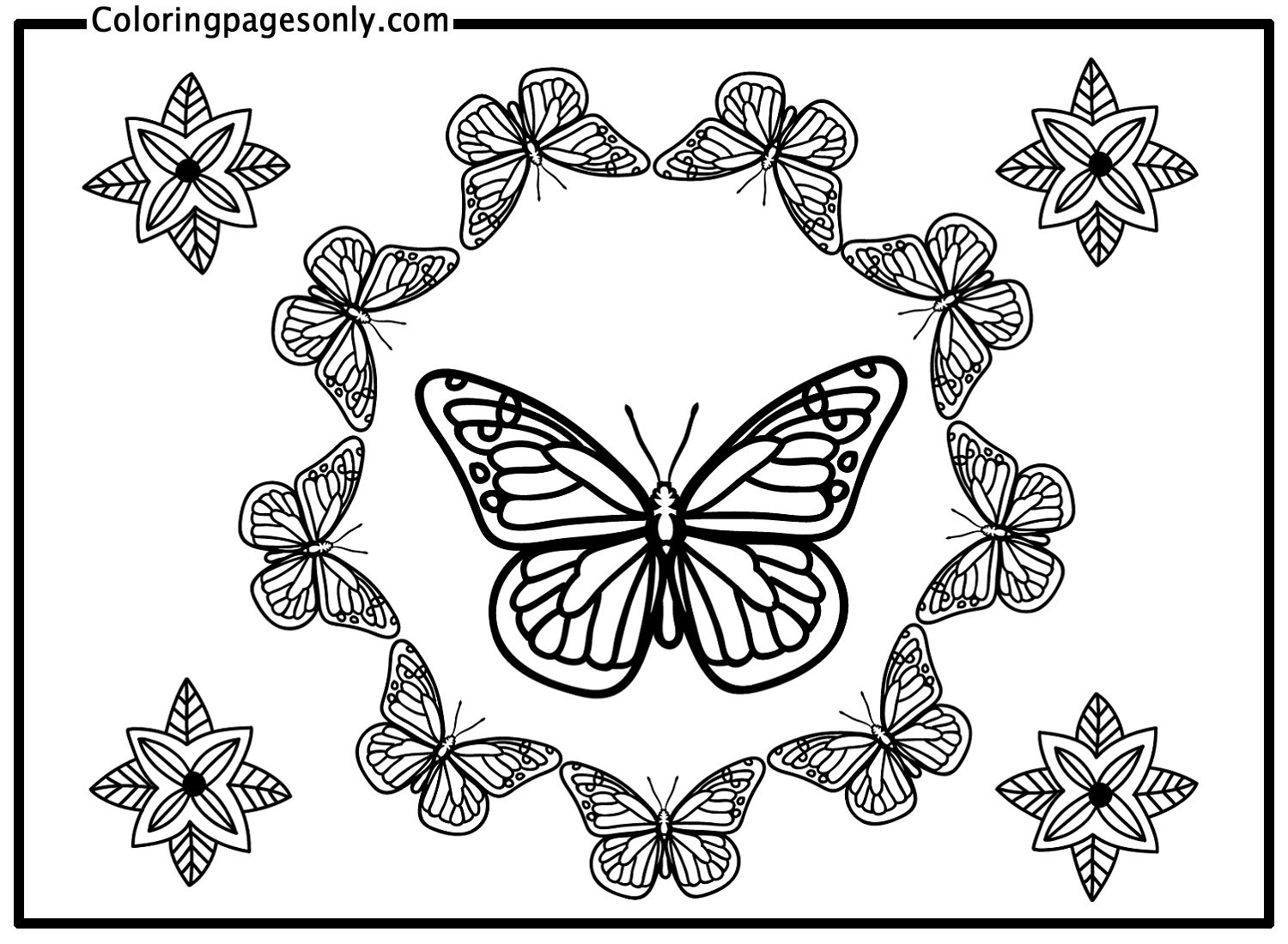 Mandala Butterfly Coloring Pages