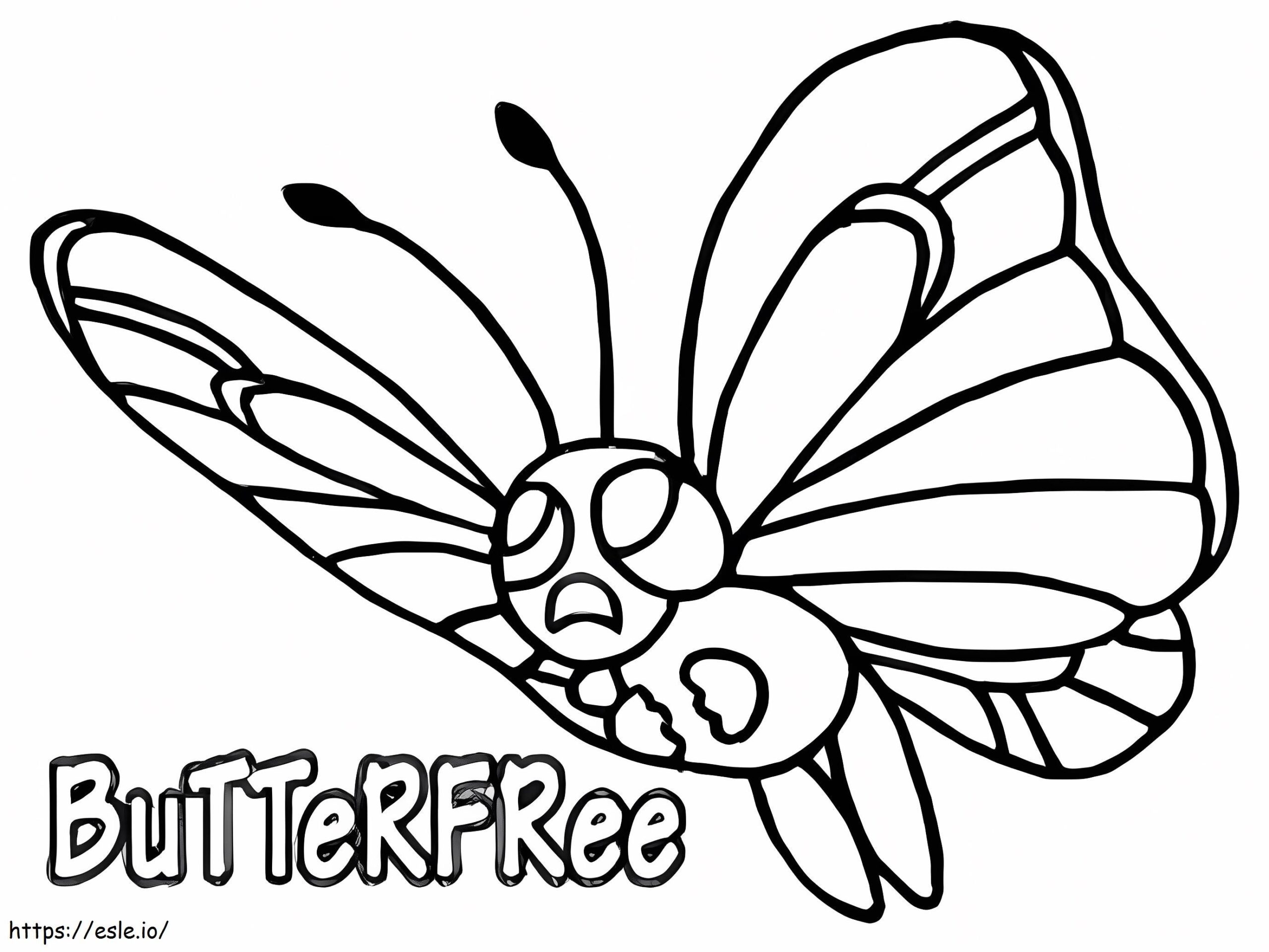 Butterfree Coloring Page